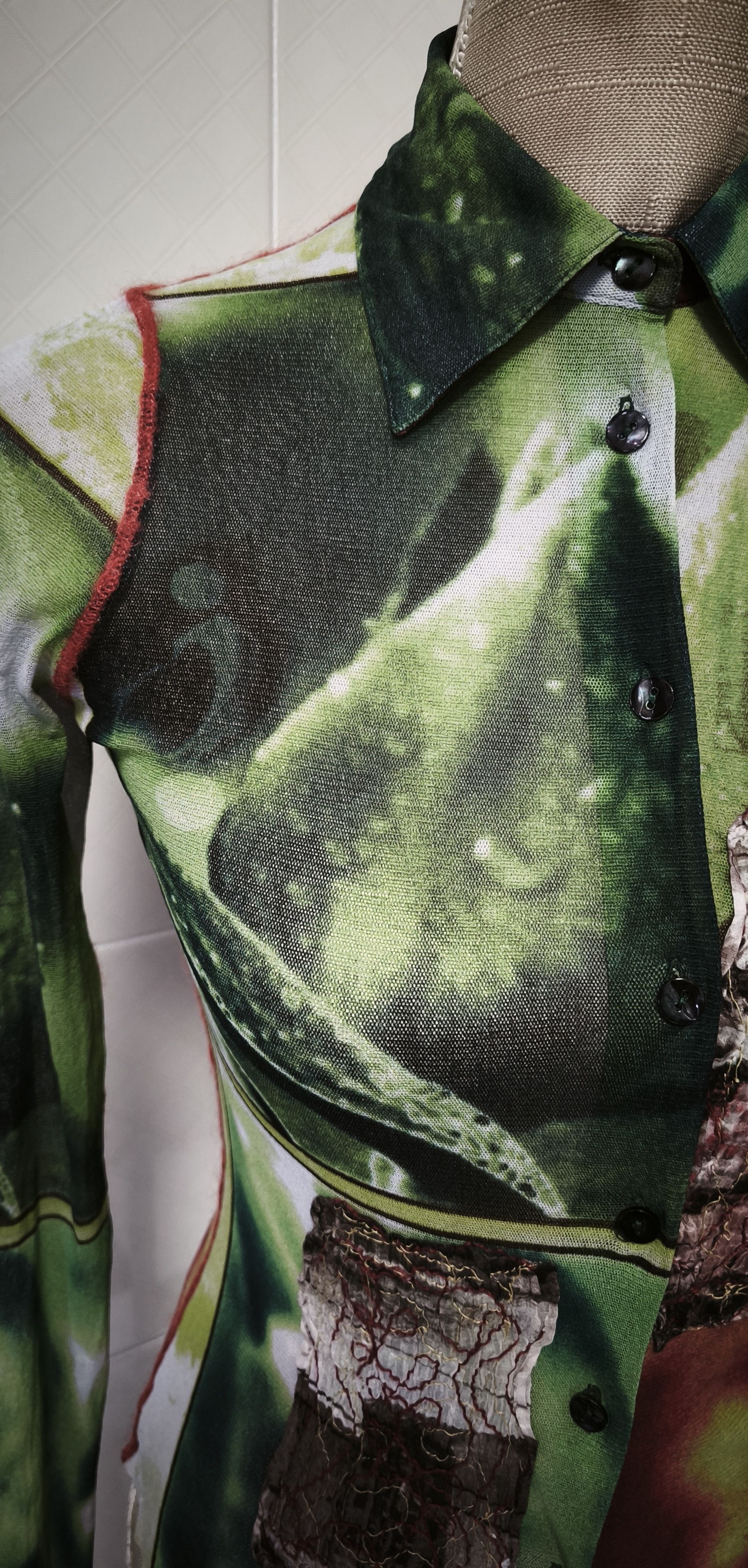 Jean Paul Gaultier Sping 2002 - Plants Photos print mesh top Size S / US 4 / IT 40 - 12 Thumbnail