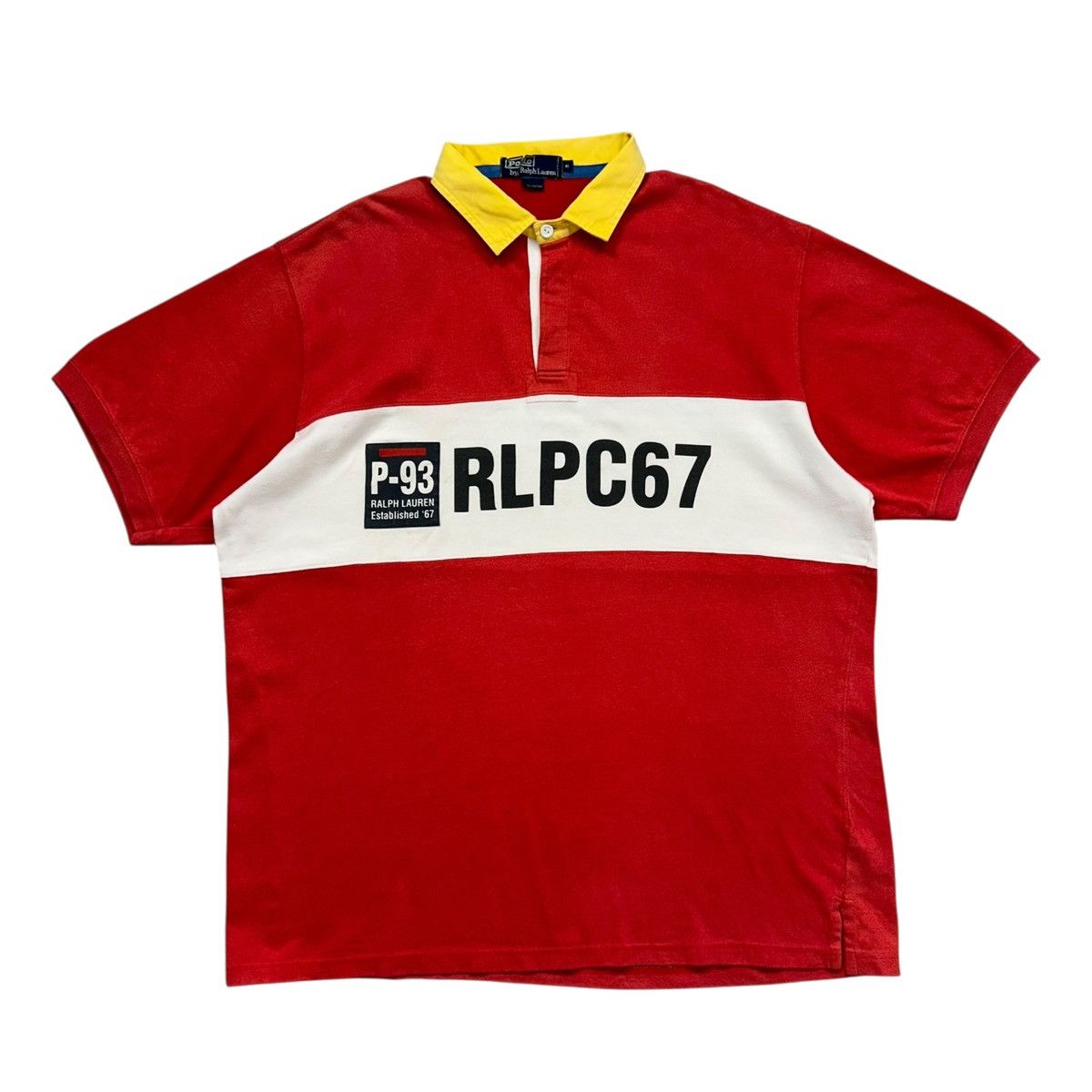 Polo Ralph Lauren VTG 90s POLO P-93 RLPC67 POLO SHIRT SHORT SLEEVE SIZE XL RED Size US XL / EU 56 / 4 - 1 Thumbnail