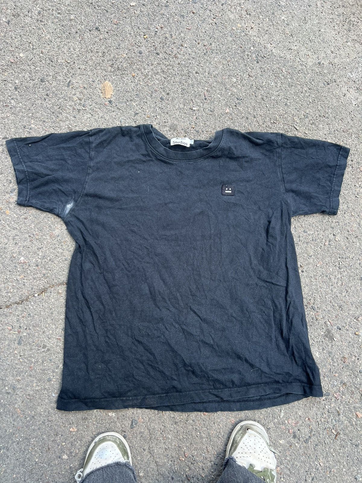 Acne Studios × Japanese Brand × Vintage Vintage Y2K Acne Studios Face Patch Crewneck Logo T Shirt Size US L / EU 52-54 / 3 - 1 Thumbnail