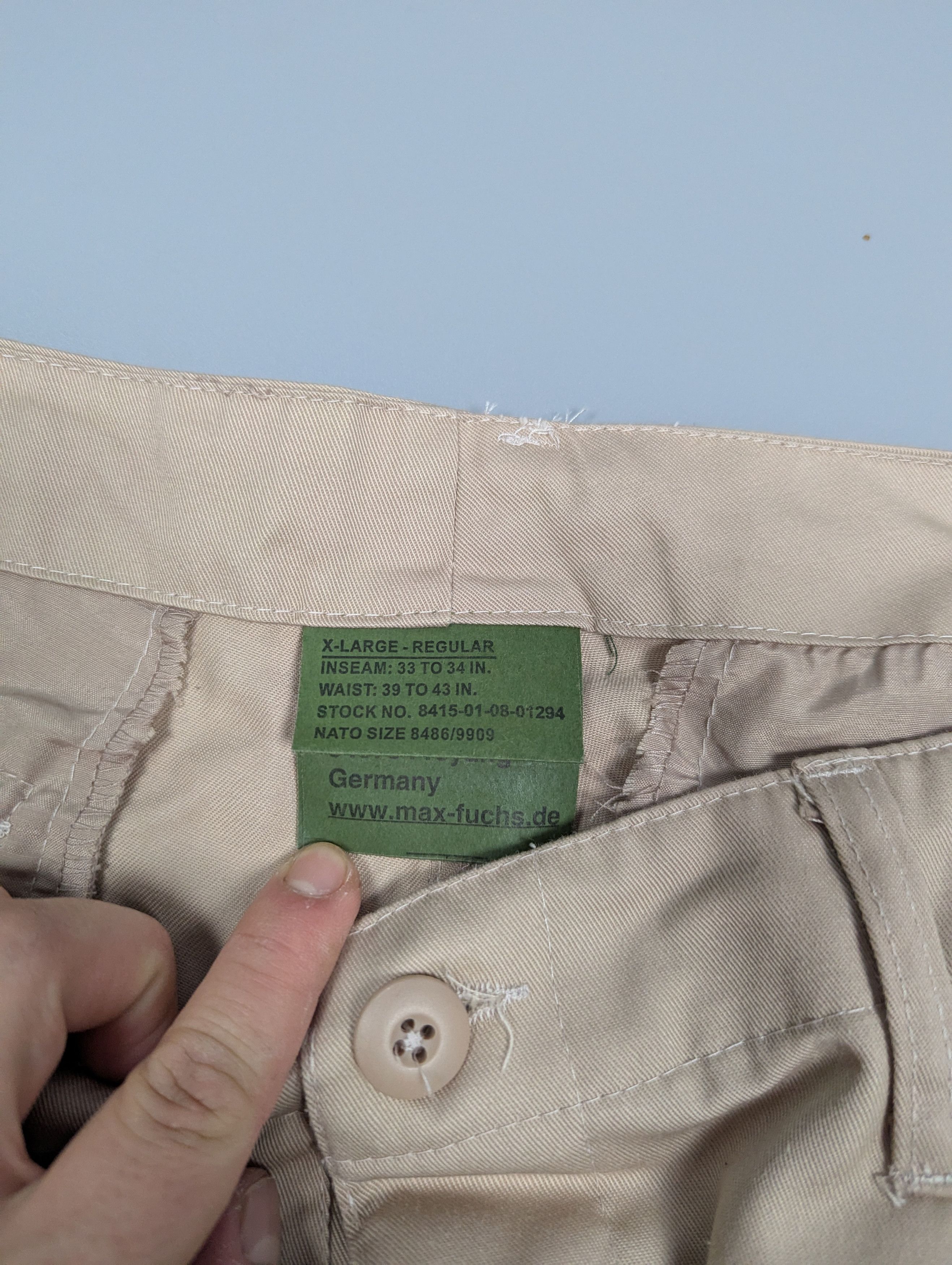 Levi's Vintage Clothing US Army VTG Beige Cargo Pants W39-43 L33-34 Size US 40 / EU 56 - 5 Thumbnail