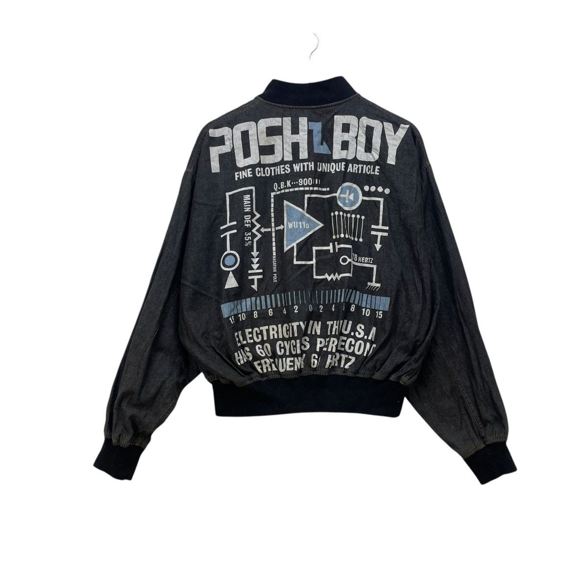Japanese Brand 💥Vintage Poshboy Biglogo Bomber Jacket Size US M / EU 48-50 / 2 - 1 Thumbnail