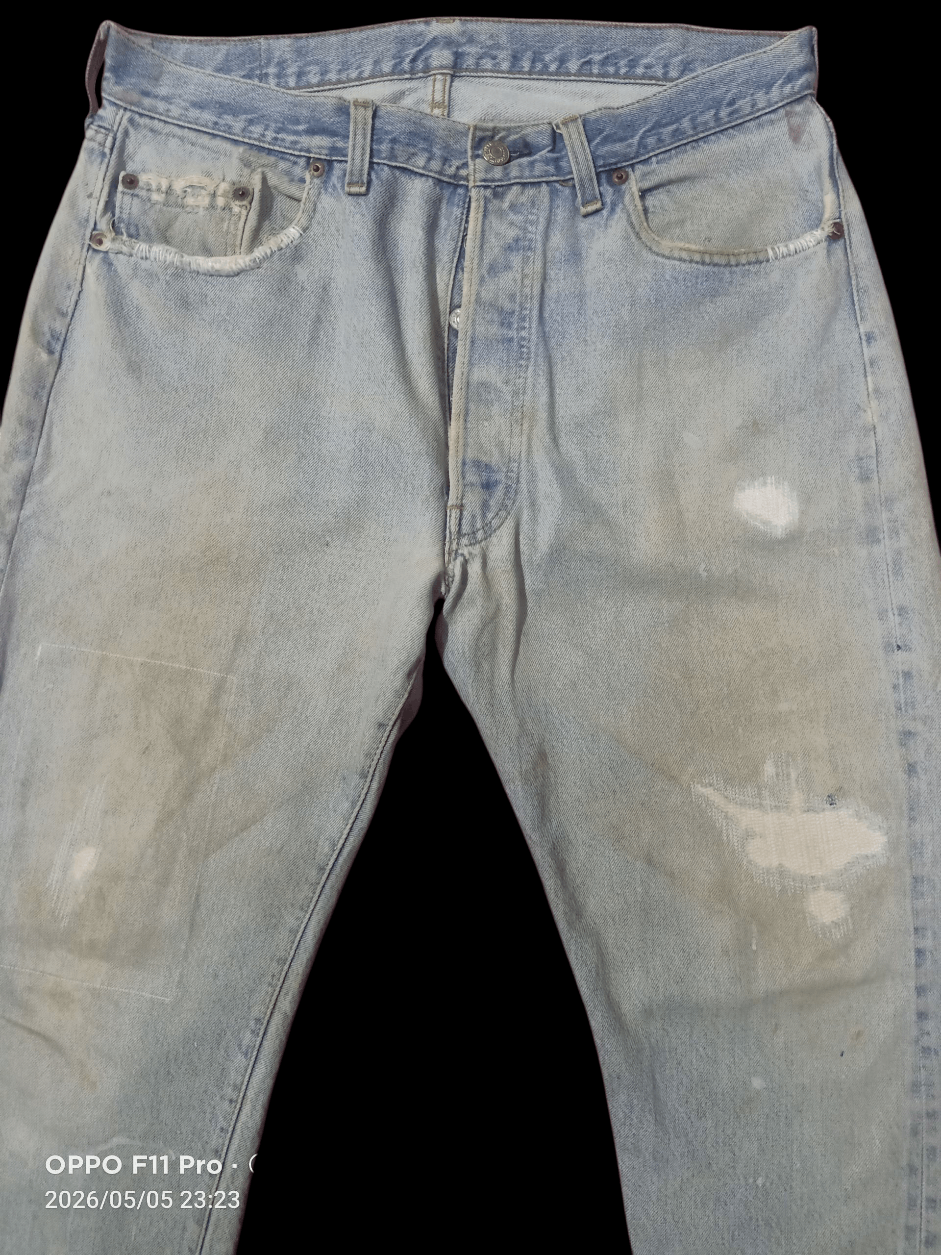Levi's Vintage Clothing 💥 Levi's Vintage 501 70s Stamp Button 558 Distressdenim 💥 Size US 34 / EU 50 - 13 Thumbnail