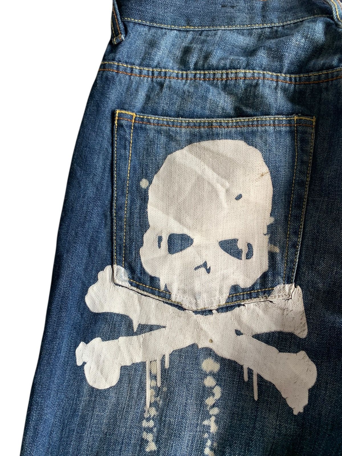 If Six Was Nine CROWN COLLECTIVE BIG SKULL PUNK JAPANESE DISTRESSED DENIM Size US 34 / EU 50 - 10 Thumbnail