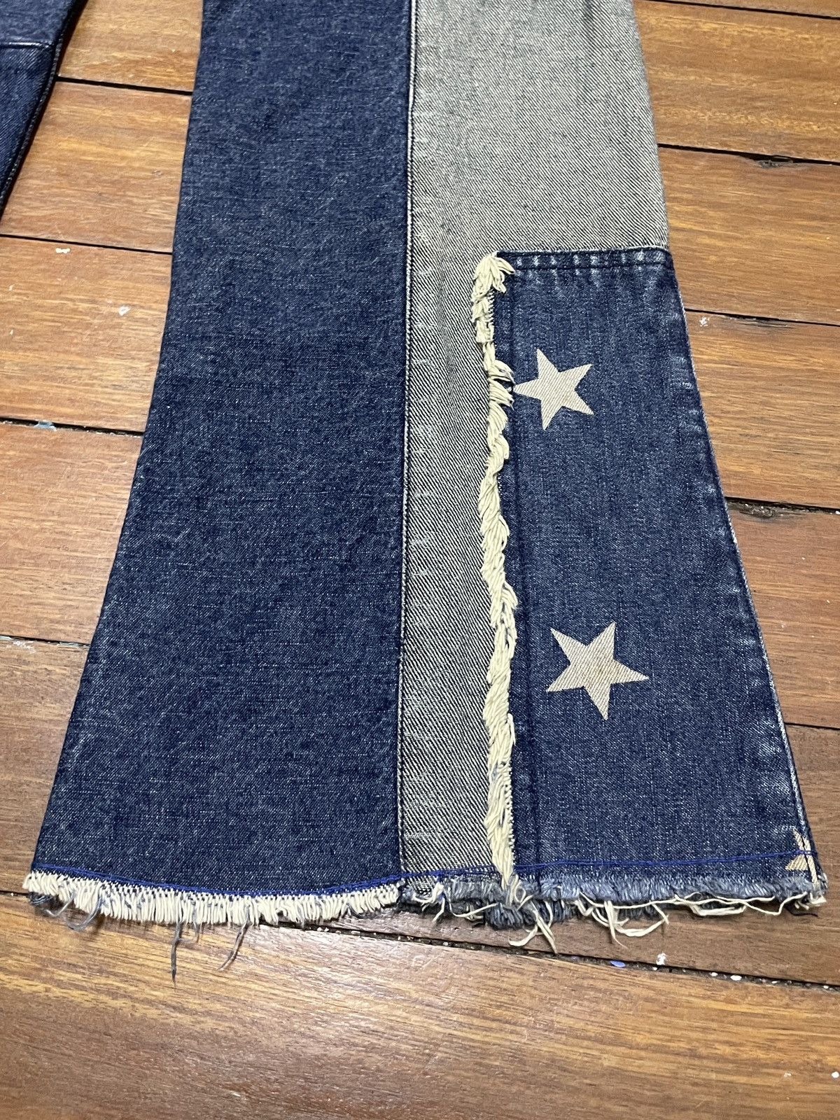 Japanese Brand × Vintage Rare Design Vintage Brand CAT Patchwork Jeans 1990s Size US 26 / EU 42 - 8 Thumbnail