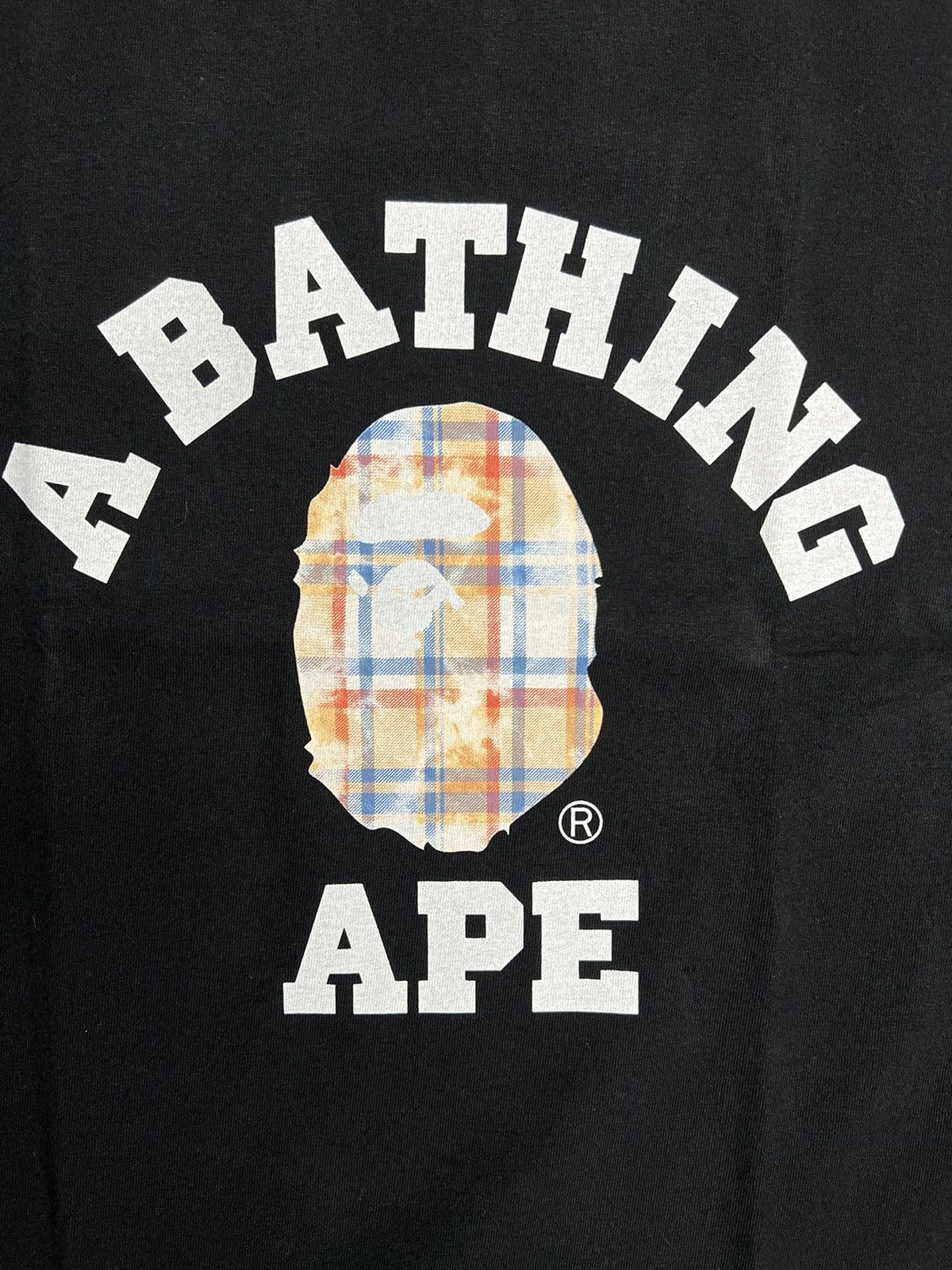 Bape Bape Bleached Check College T-Shirt Size US XL / EU 56 / 4 - 2 Thumbnail