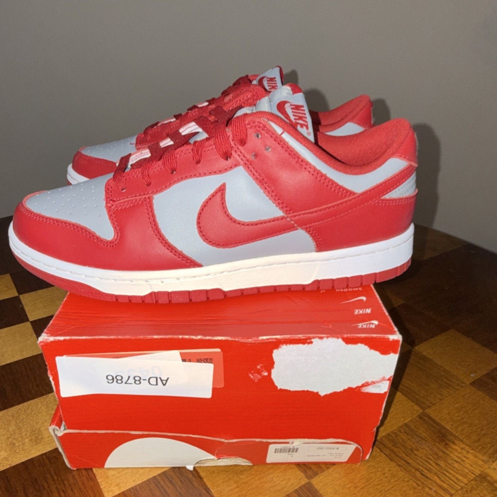Nike Nike Dunk Low UNLV 2021 Medium Grey Varsity Red SIZE 7.5M Size US 7.5 / EU 40-41 - 5 Thumbnail