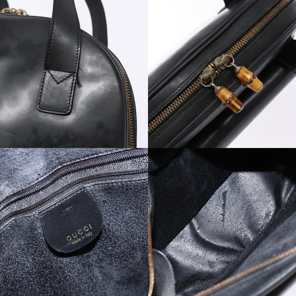 Gucci GUCCI Shoulder Bag Leather Black Gold 001 3444 001 3444 Size ONE SIZE - 11 Thumbnail