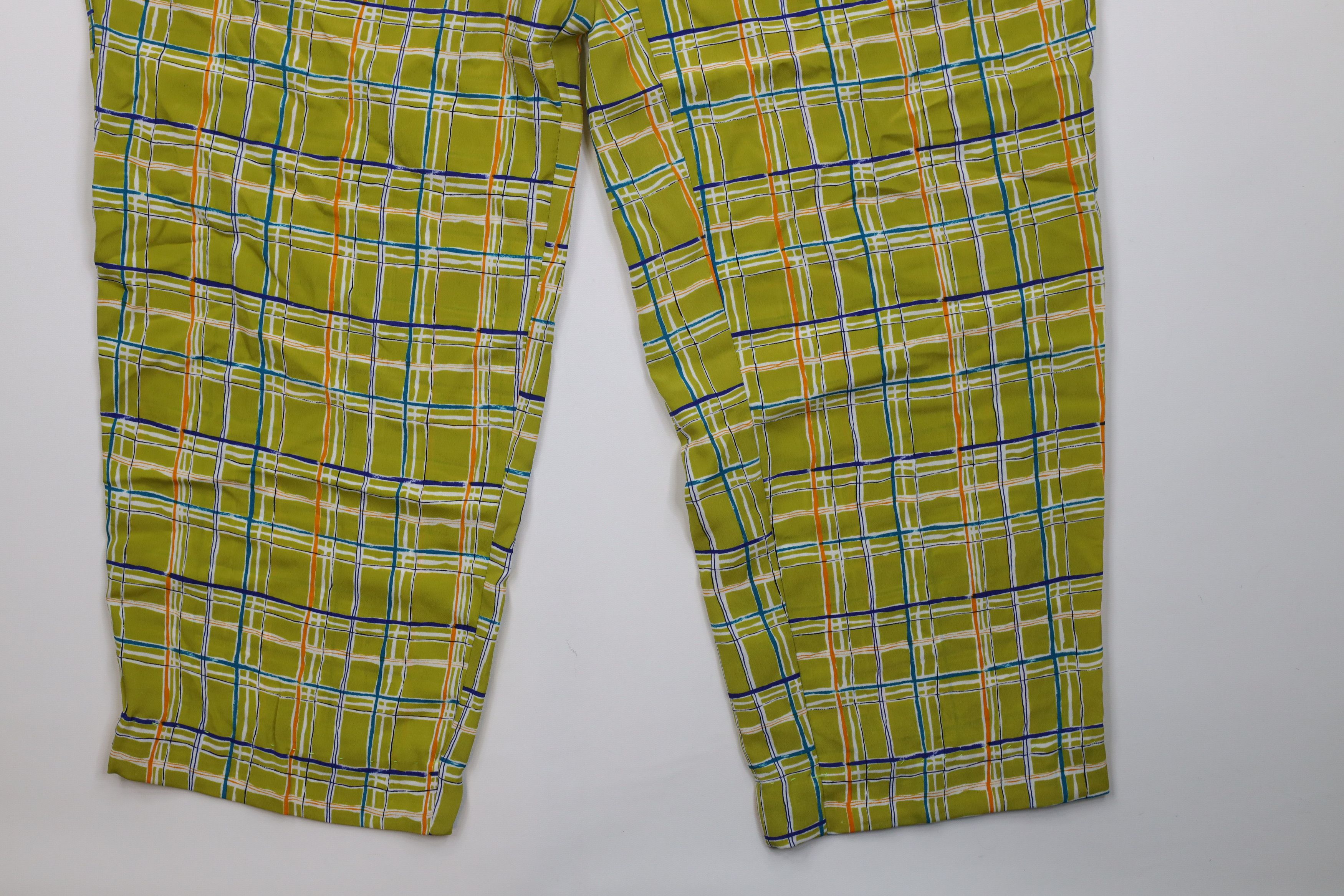 Vintage Vintage Y2K Lane Bryant Wide Leg Harem Pants Green Plaid Size 36" / US 14 / IT 50 - 5 Thumbnail