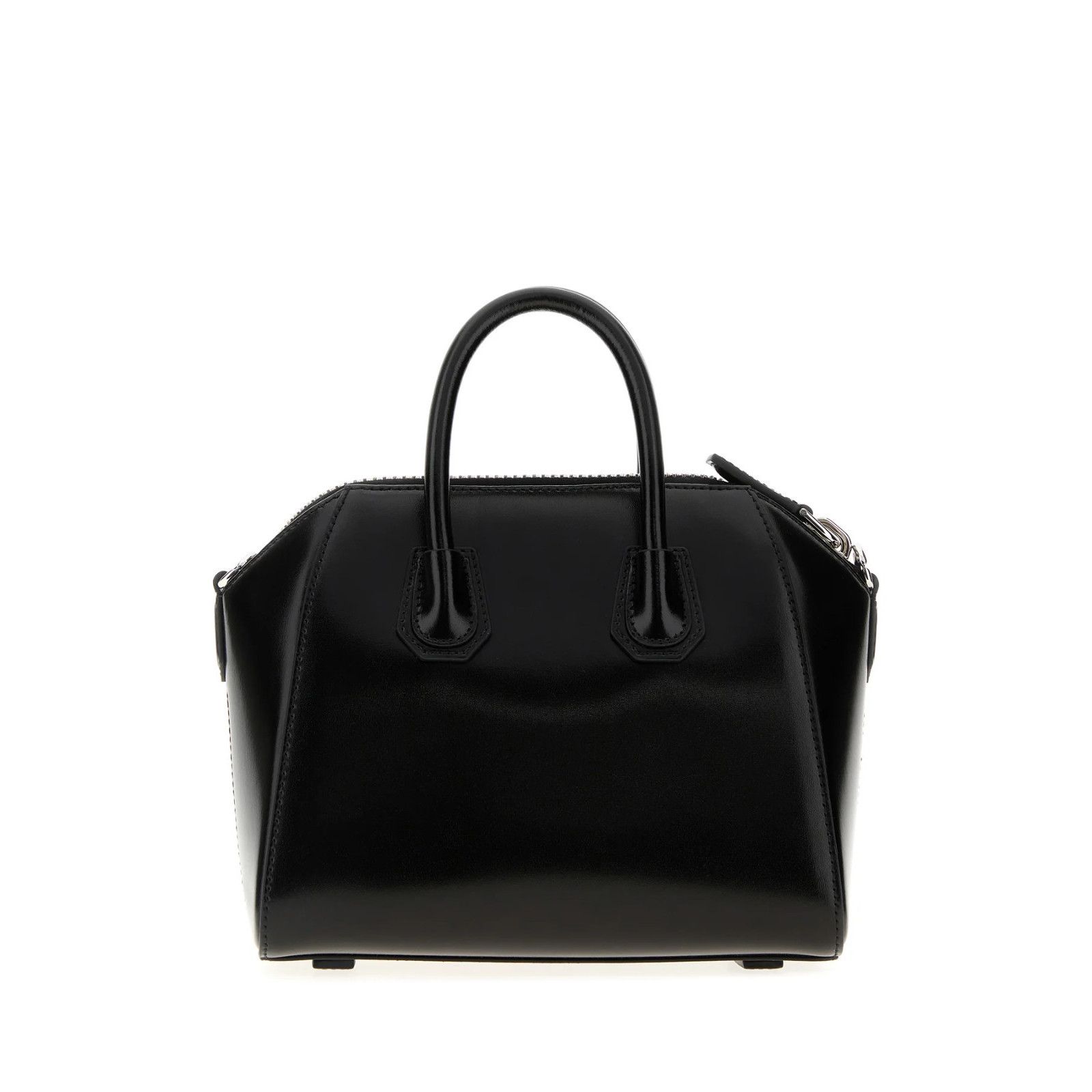 Givenchy GIVENCHY Mini Antigona Black/Silver Shiny Leather Handbag Ne Size ONE SIZE - 3 Thumbnail