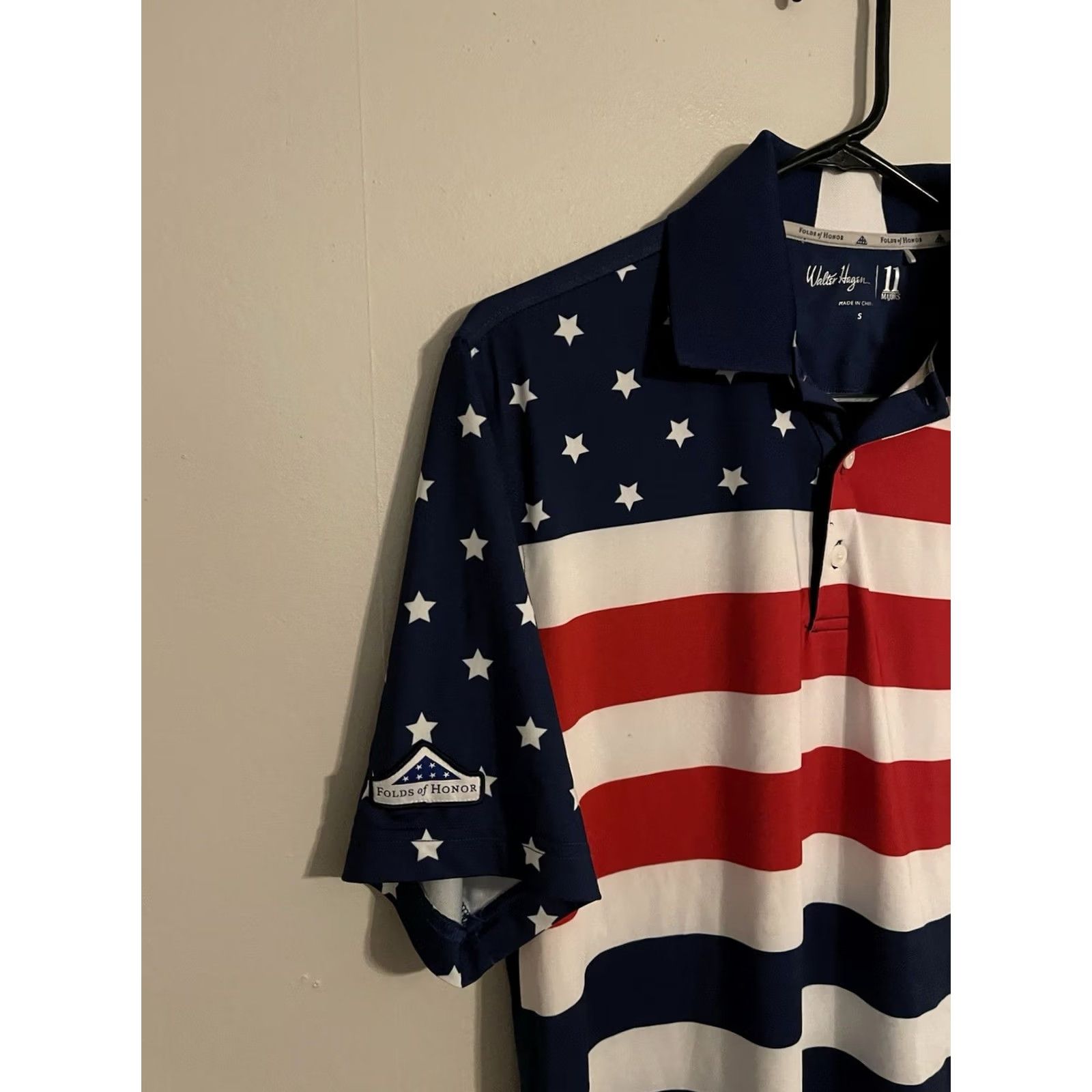 Vintage Walter Hagen USA American Flag Folds Of Honor 11 Majors Golf Polo Men's Small Size US S / EU 44-46 / 1 - 2 Thumbnail