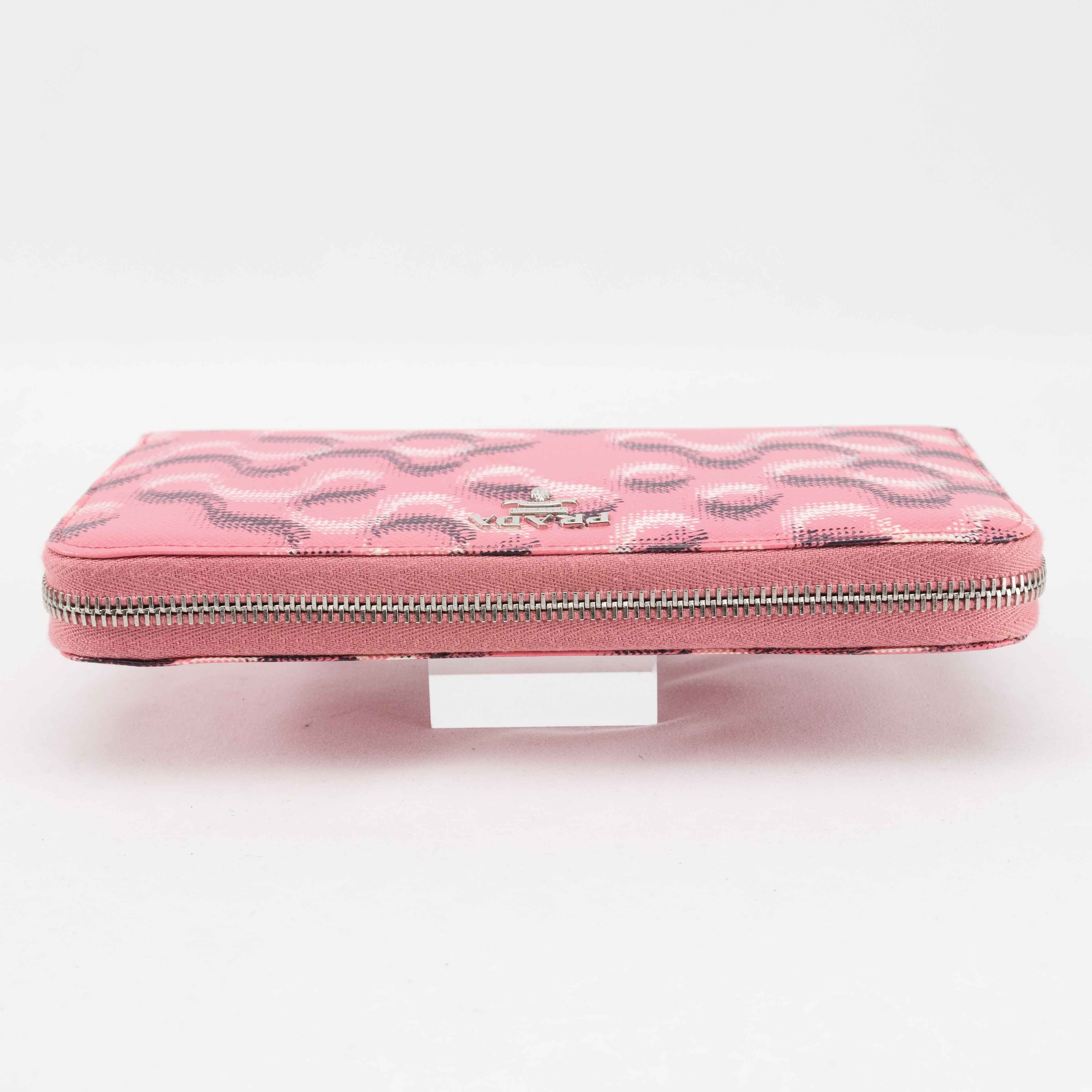 Prada PRADA Zip Around Long Saffiano Leather Wallet Size ONE SIZE - 5 Thumbnail