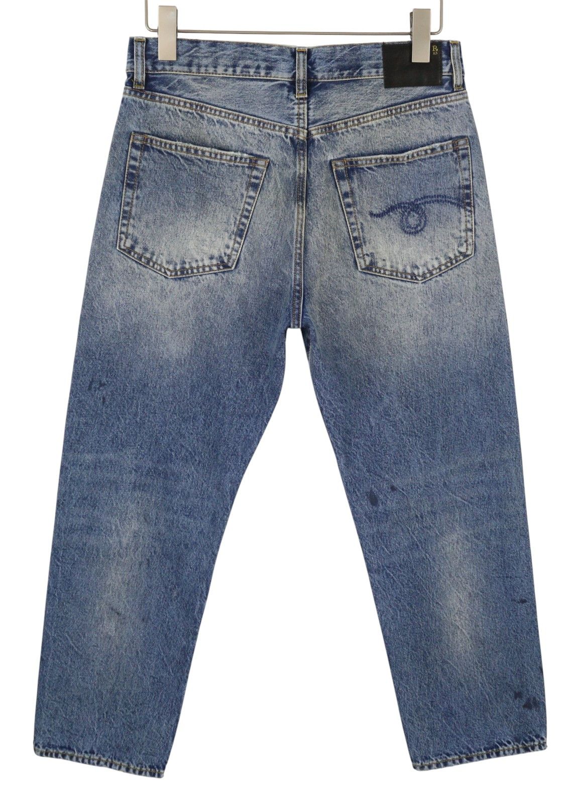 R13 BOYFRIEND 26 Jasper Cropped Blue PF25 Jeans 87188 Size 26" / US 2 / IT 38 - 2 Thumbnail
