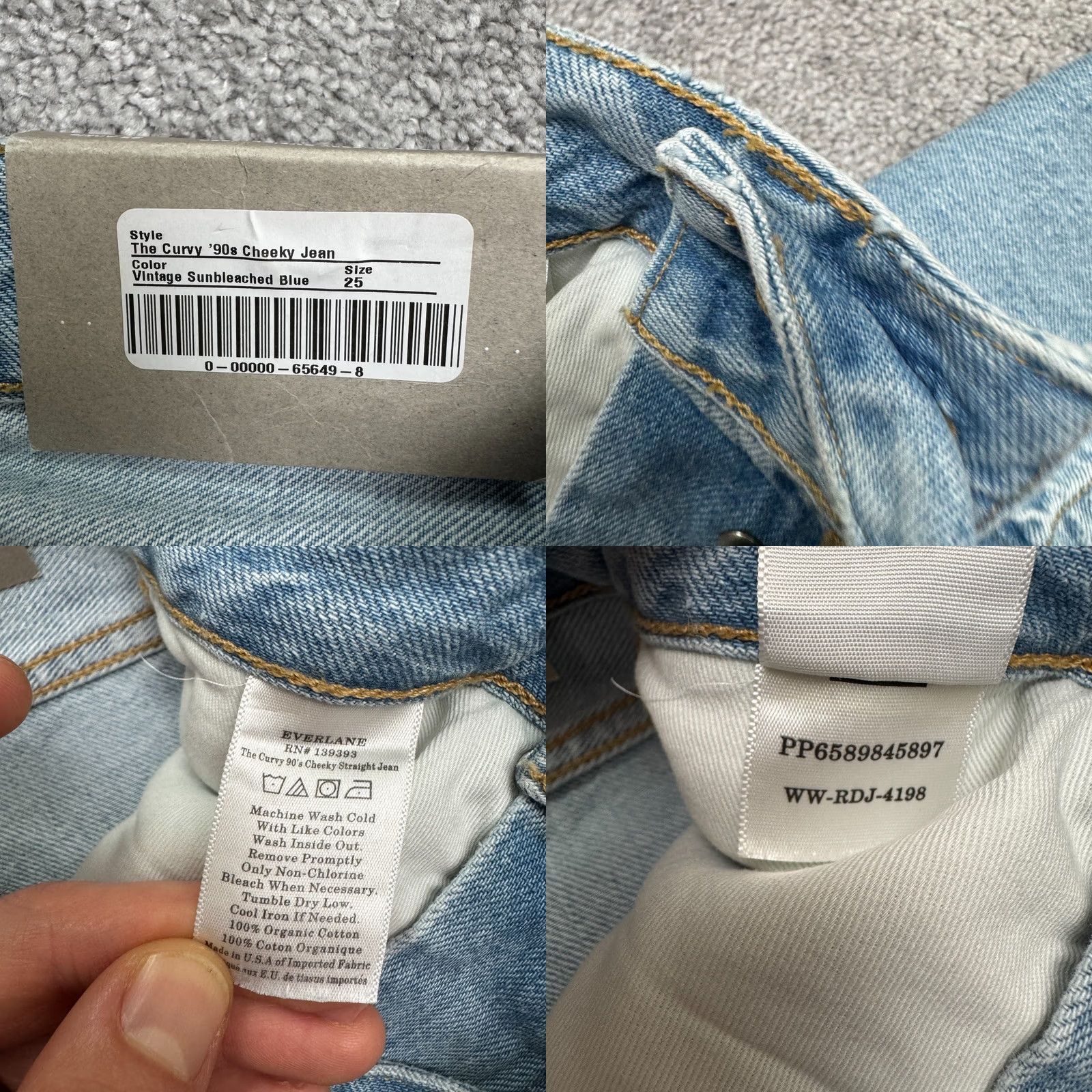 Everlane Everlane The Curvy 90s Cheeky Straight Jean Jeans Women 25 Light Blue NWT Denim High Rise 5-Pocket Footwear? Size 42" / US 20 - 9 Thumbnail