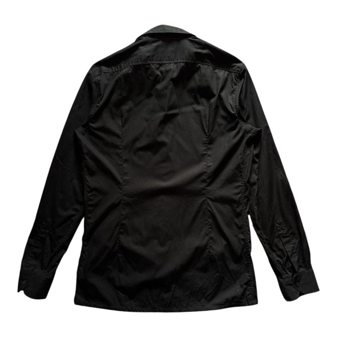 Raf Simons Raf Simons Black Darted Double Collar Oxford Shirt Size US M / EU 48-50 / 2 - 2 Thumbnail