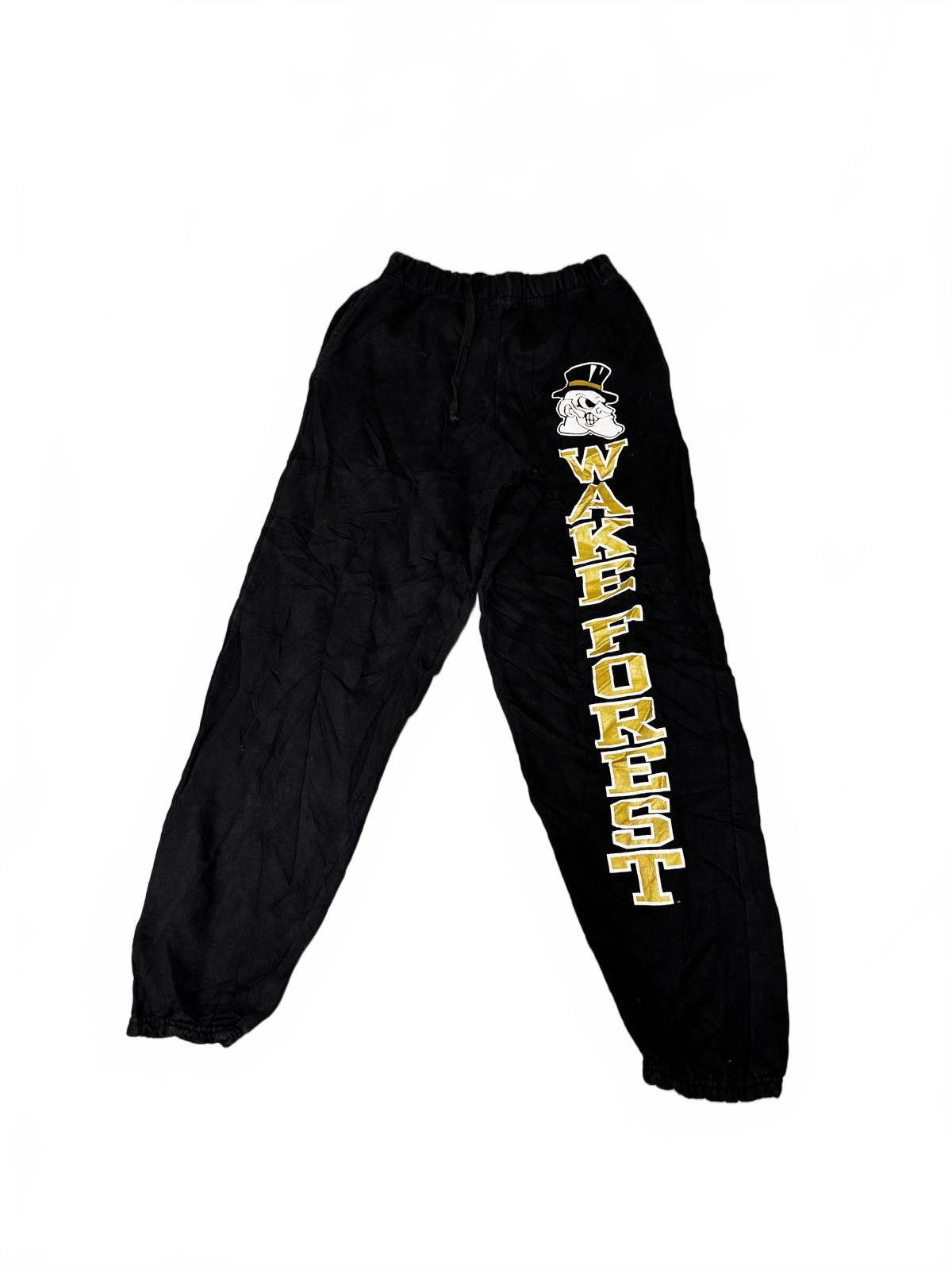 Designer Wake Forest University Sweatpants - Black with Logo Size US 30 / EU 46 - 1 Thumbnail