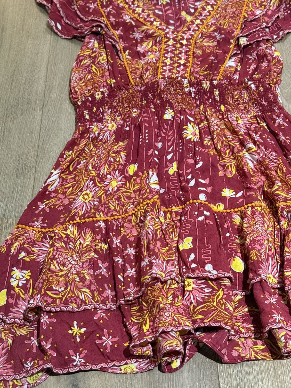 Poupette St Barth POUPETTE ST BARTH Camila Smocked Mini Dress Size M / US 6-8 / IT 42-44 - 7 Thumbnail