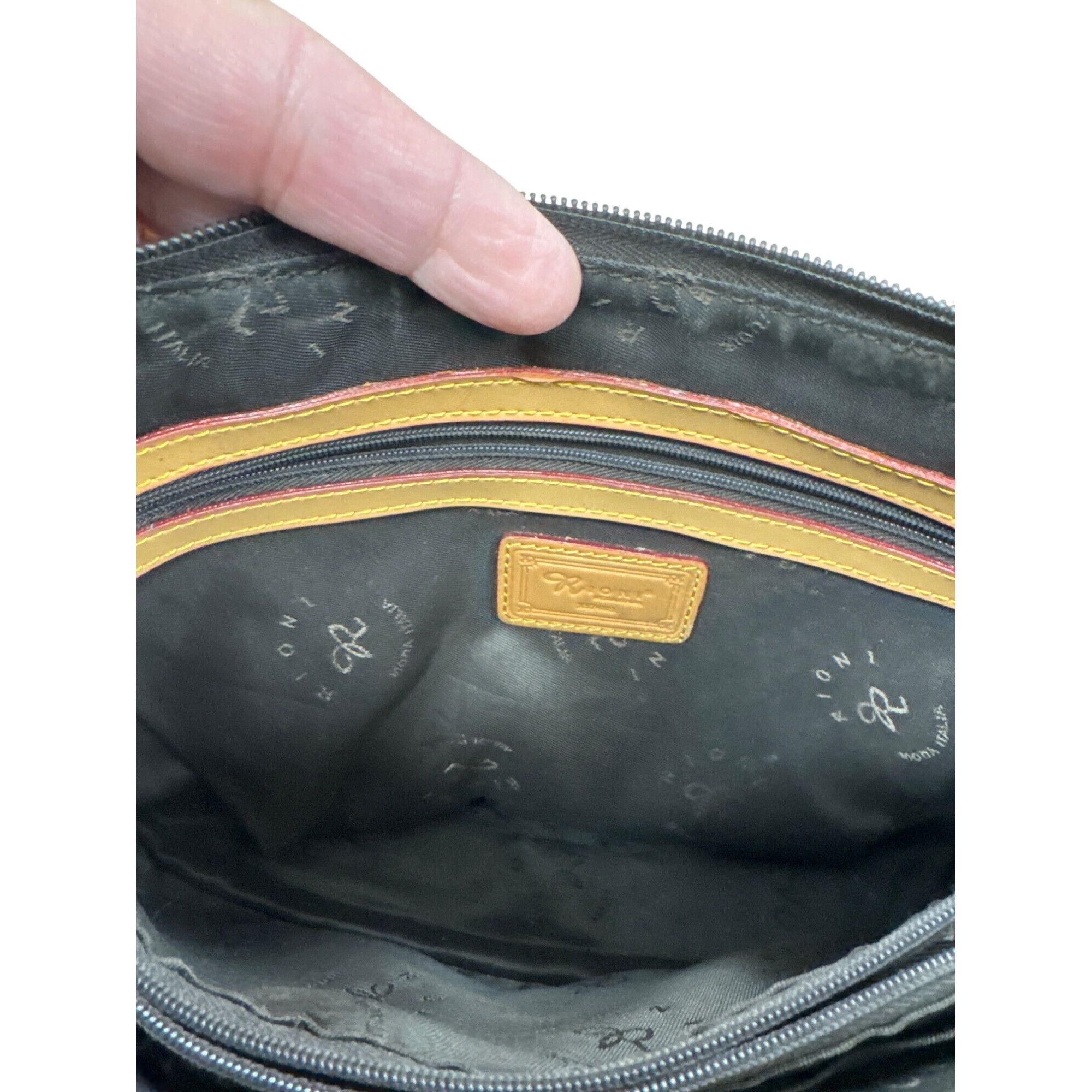 Designer Rioni Womens Brown Leather Clutch Handbag 7"x12" SKU 7332 Size ONE SIZE - 14 Thumbnail