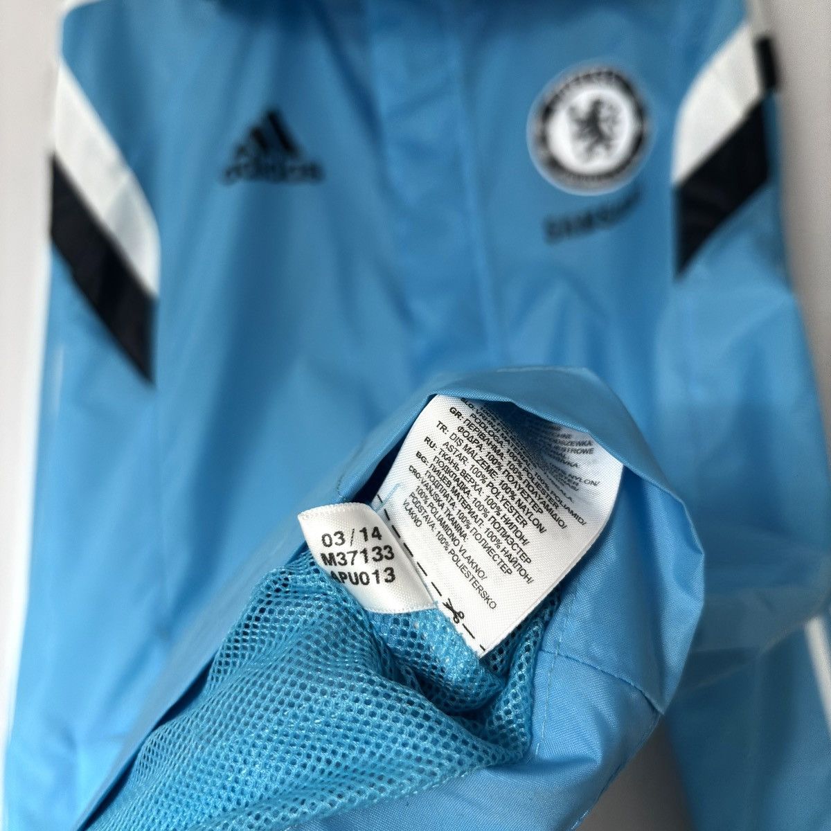 Adidas 2014 Chelsea London Training Essentials Zip Soccer Jacket FC Size US M / EU 48-50 / 2 - 6 Thumbnail