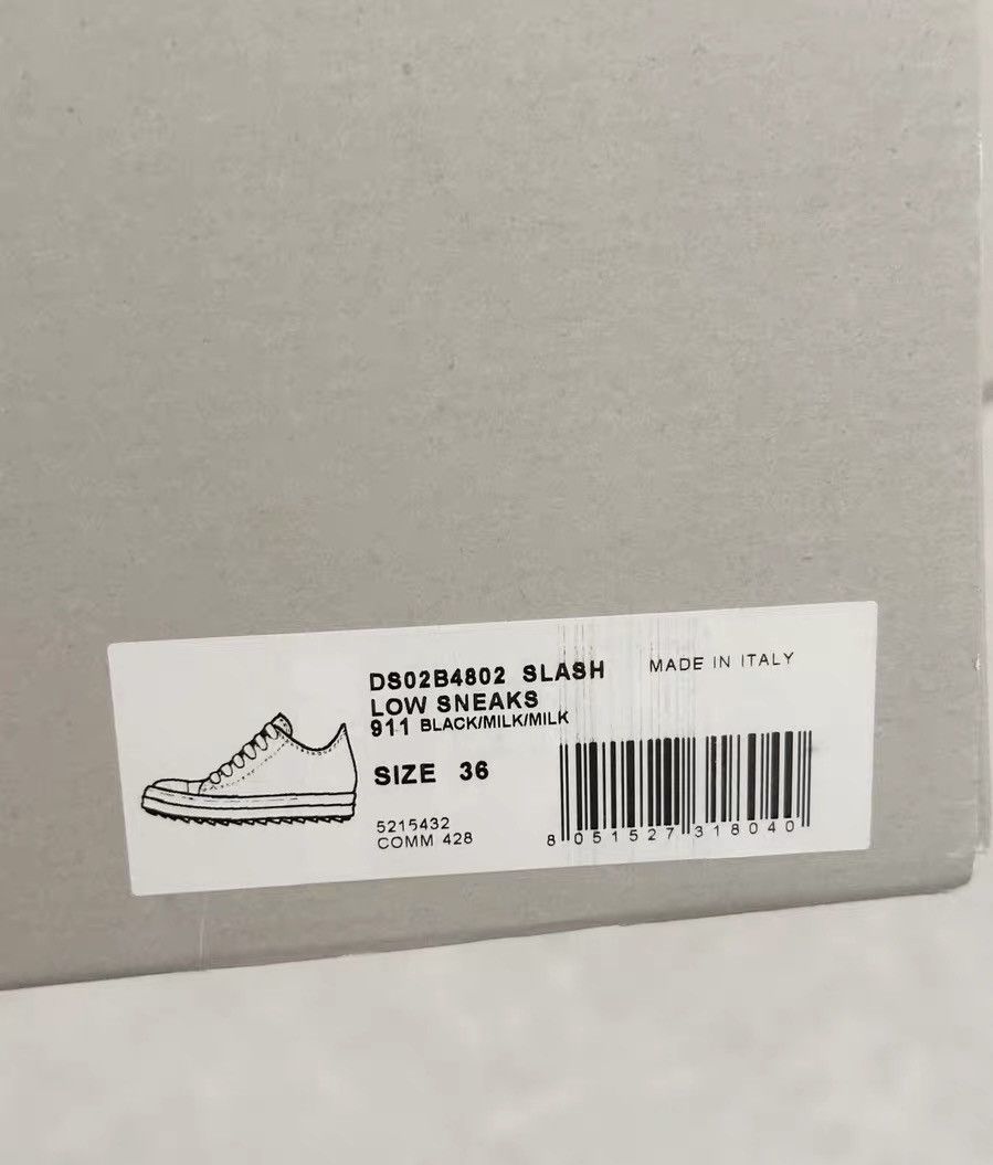 Rick Owens Rick Owens DRKSHDW black and white low-top distressed Size US 6 / IT 36 - 8 Thumbnail
