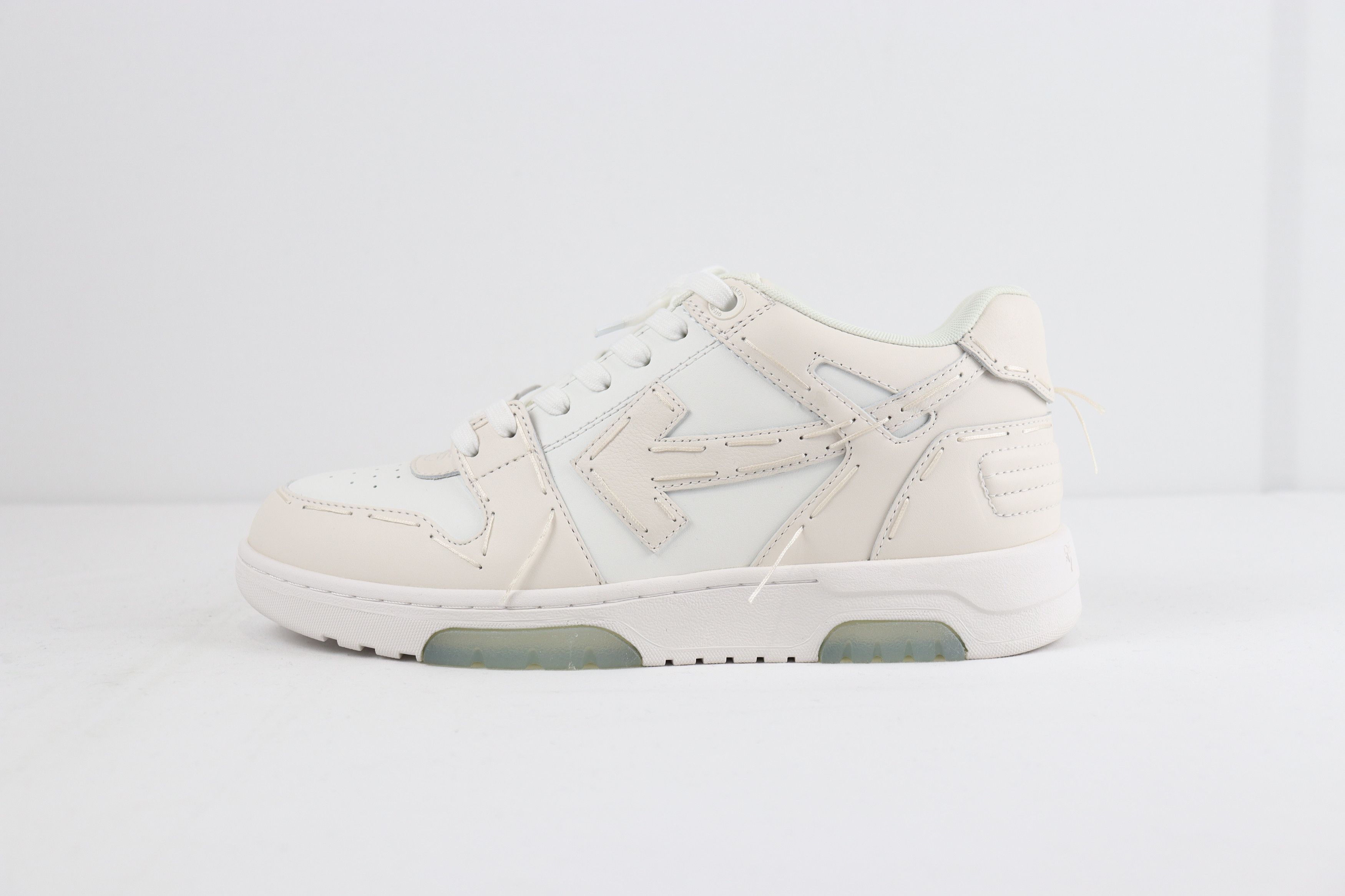Off-White Sartorial Stitch Out of Office Sneakers OOO Coconut / White Size US 11 / EU 44 - 3 Thumbnail