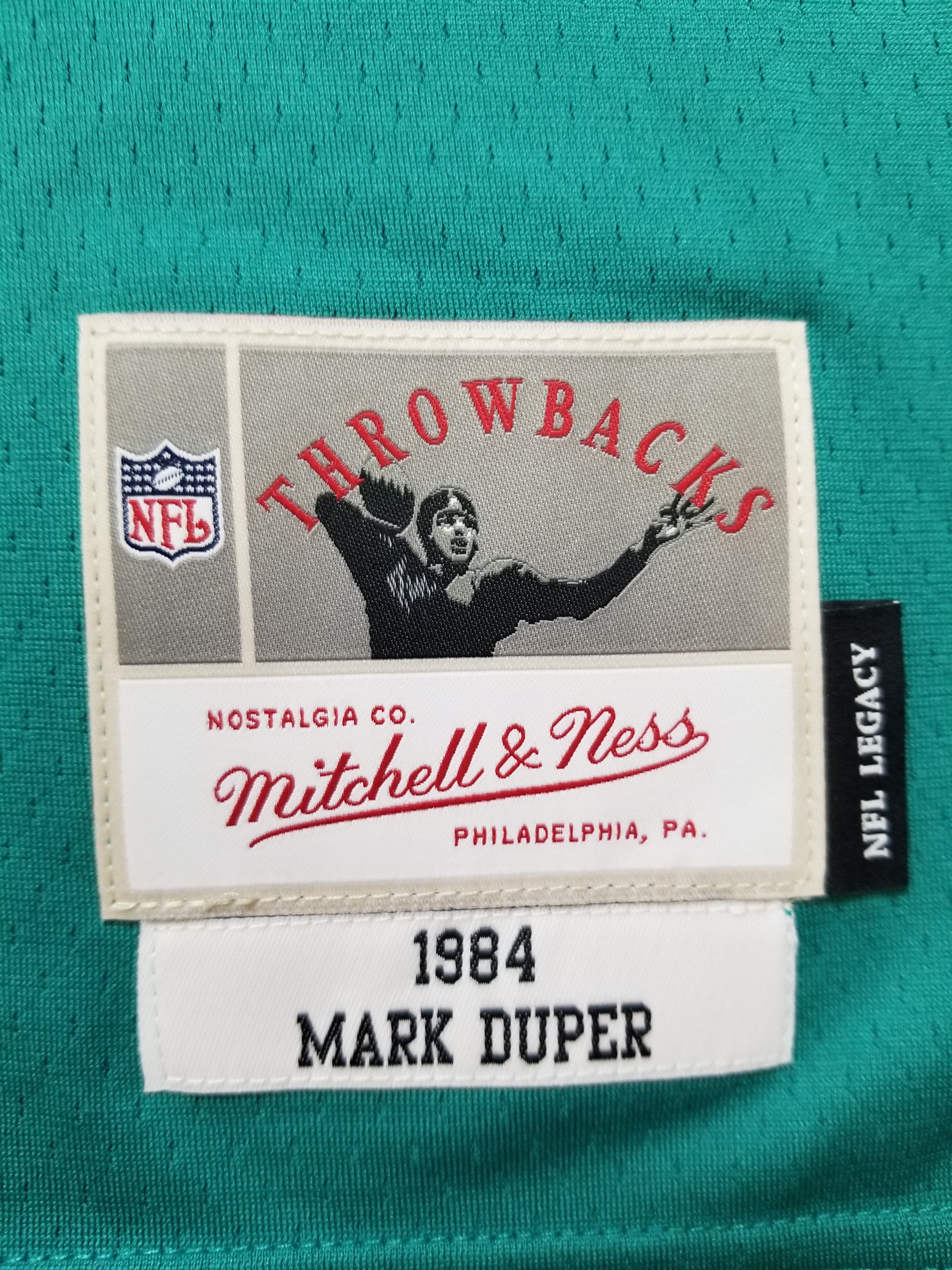 Mitchell & Ness Miami Dolphins Mark Duper #85 Aqua 1984 NFL Legacy Jersey Size US XL / EU 56 / 4 - 15 Thumbnail