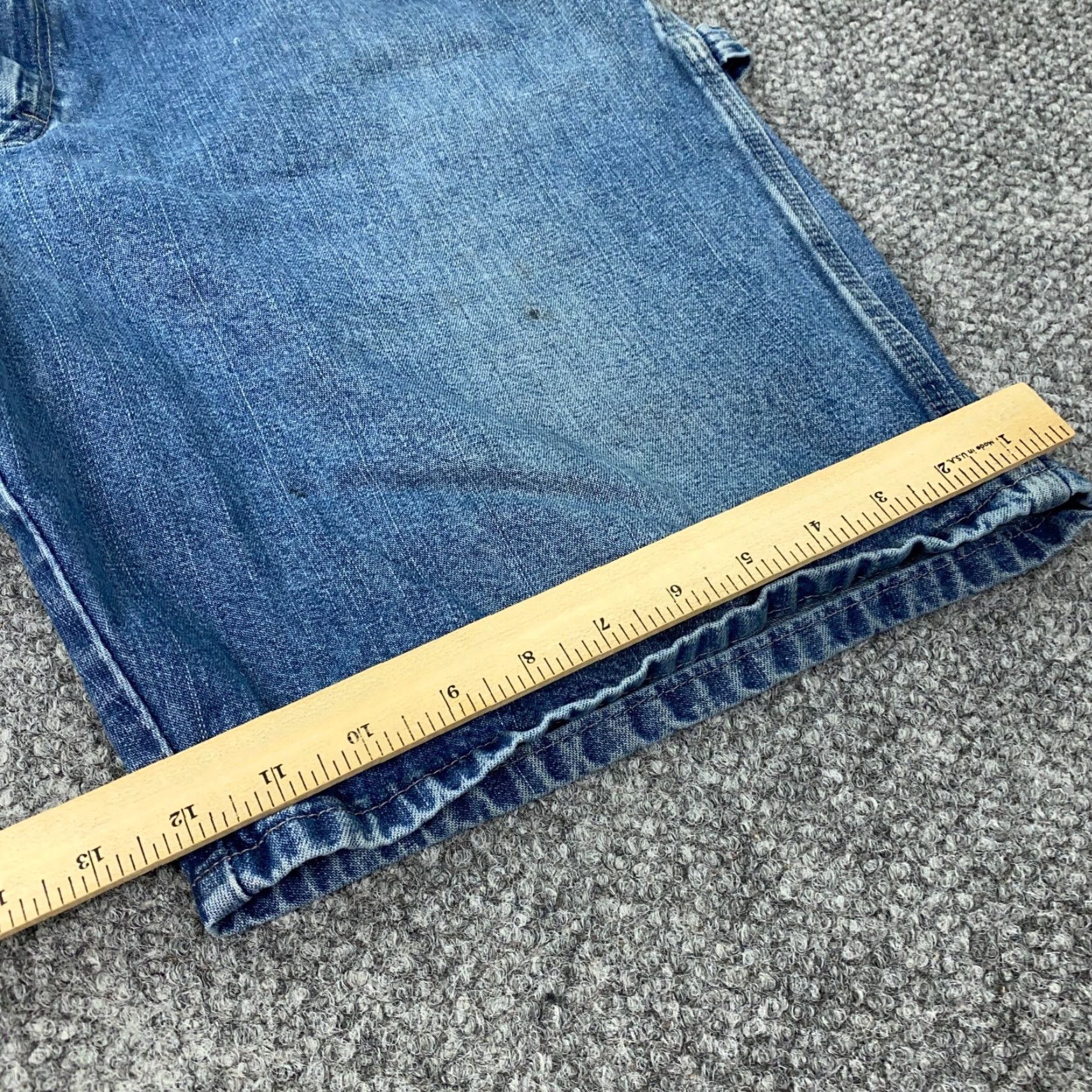 Wrangler WRANGLER Y2K Carpenter Shorts Mens Size 38 Blue Denim Relaxed Fit Casual Size US 38 / EU 54 - 6 Thumbnail