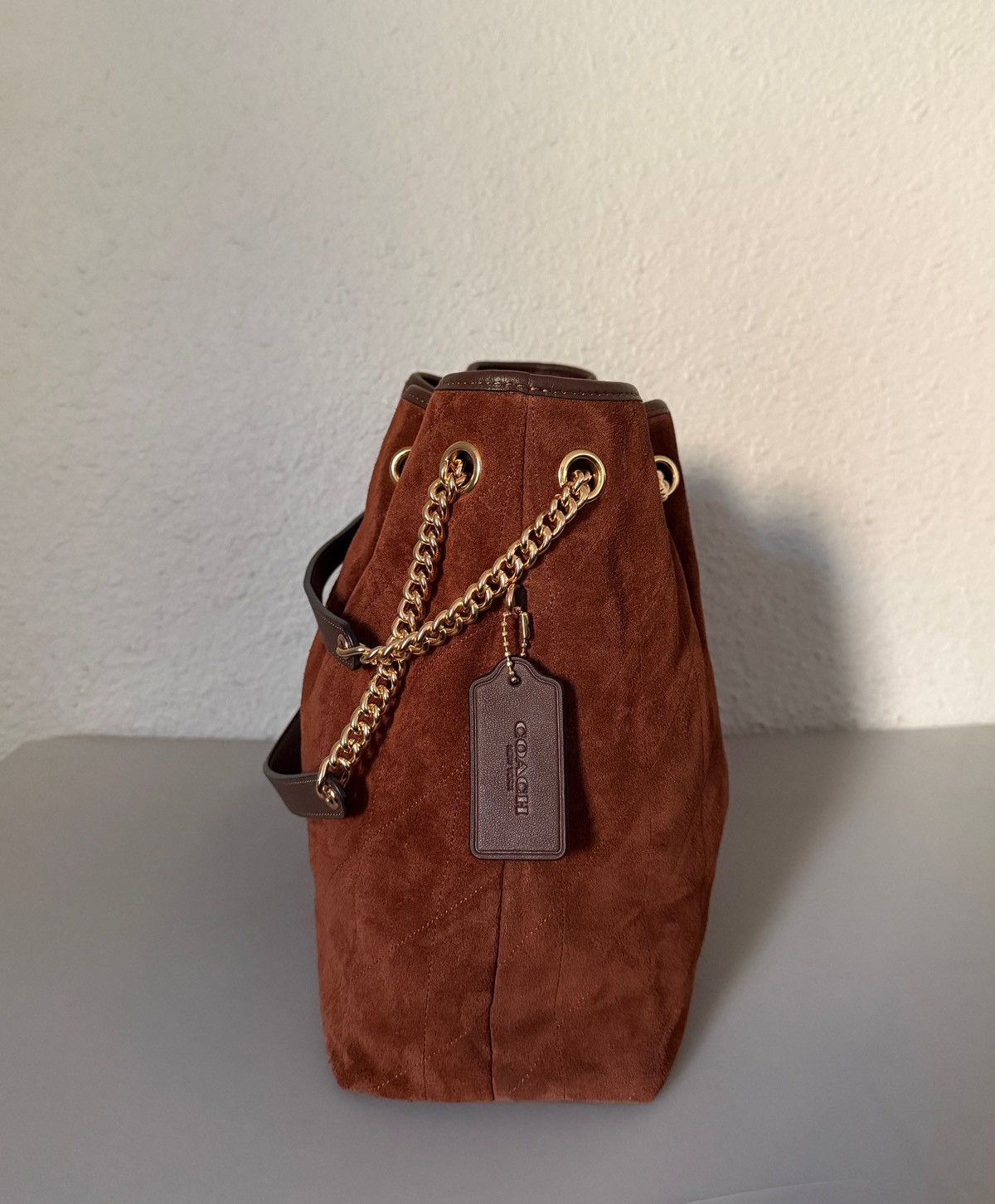 Coach NWT Coach Evelyn Shoulder Bag With Quilting Suede Size ONE SIZE - 11 Thumbnail