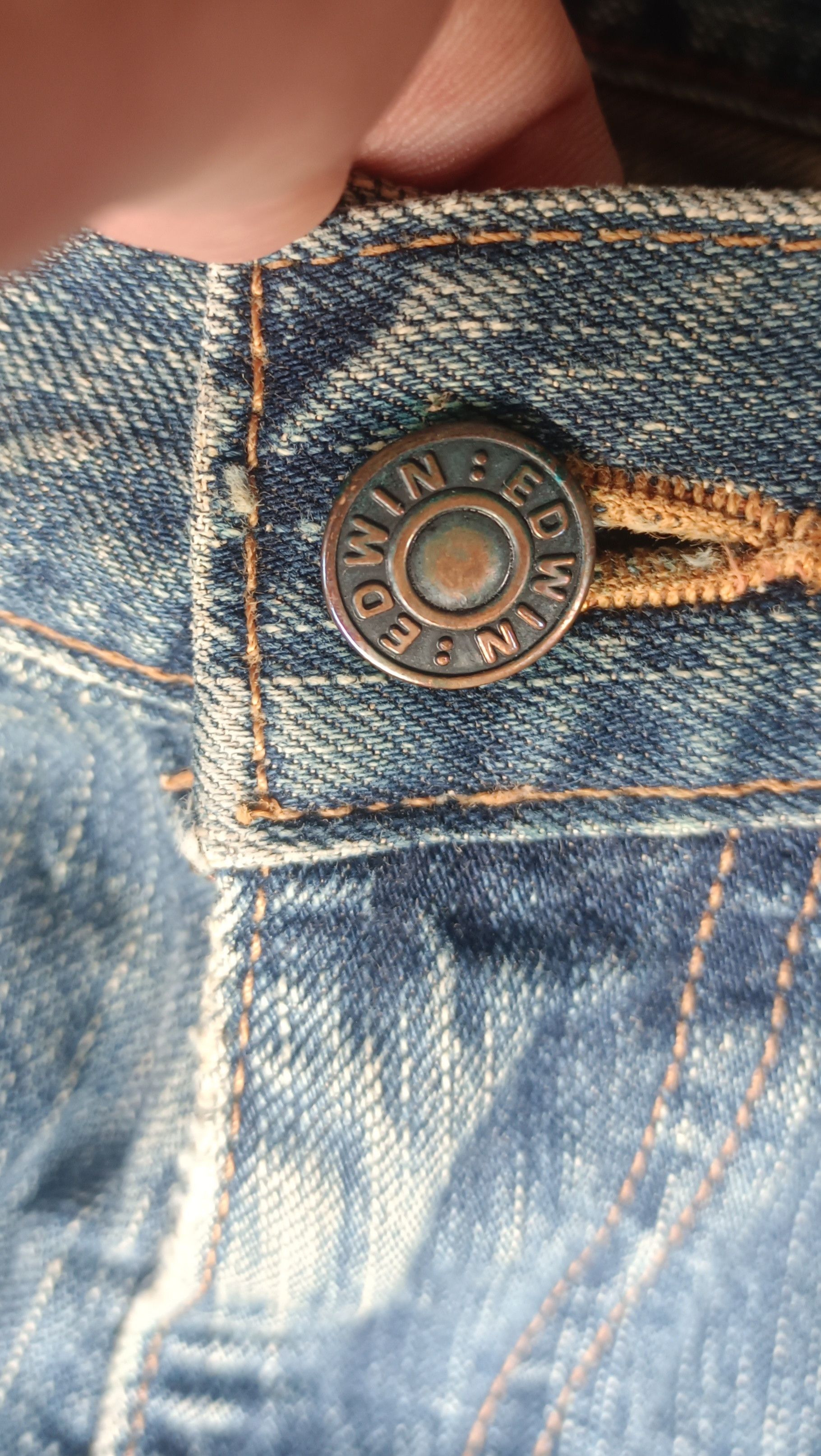 Edwin × Vintage Vintage💥 Edwin 503 REBEL Regular Distressed jeans Size US 31 - 11 Thumbnail