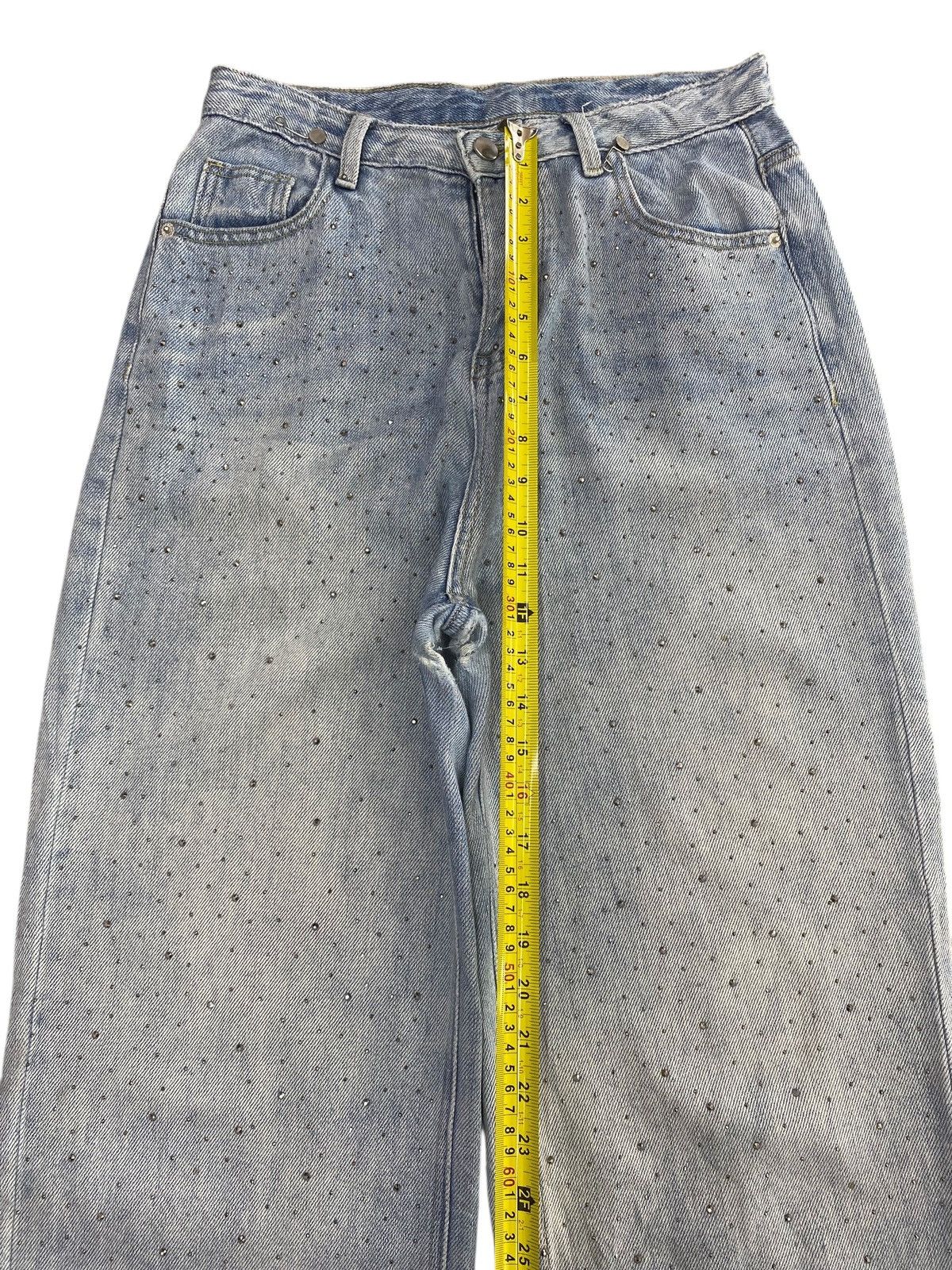 Japanese Brand Japanese Brand Diamond Studded Style Baggy Jeans Size US 28 / EU 44 - 6 Thumbnail