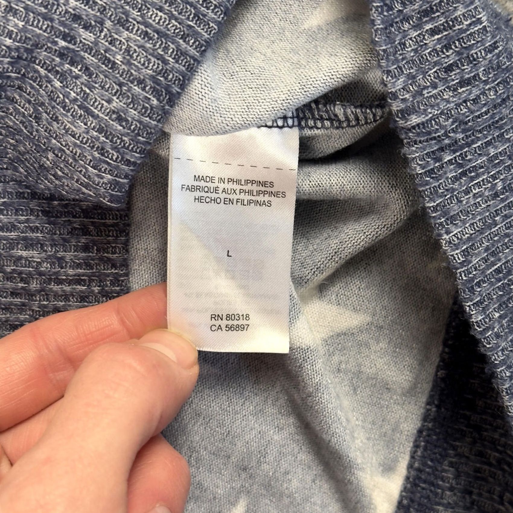 Lucky Brand Lucky Brand Sweater Womens Large Blue Star Print Crewneck Pullover Long Sleeve Size L / US 10 / IT 46 - 3 Thumbnail