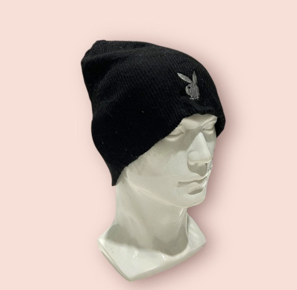 Playboy VINTAGE EMBROIDERED SMALL BUNNY LOGO PLAYBOY BEANIE Size ONE SIZE - 3 Thumbnail