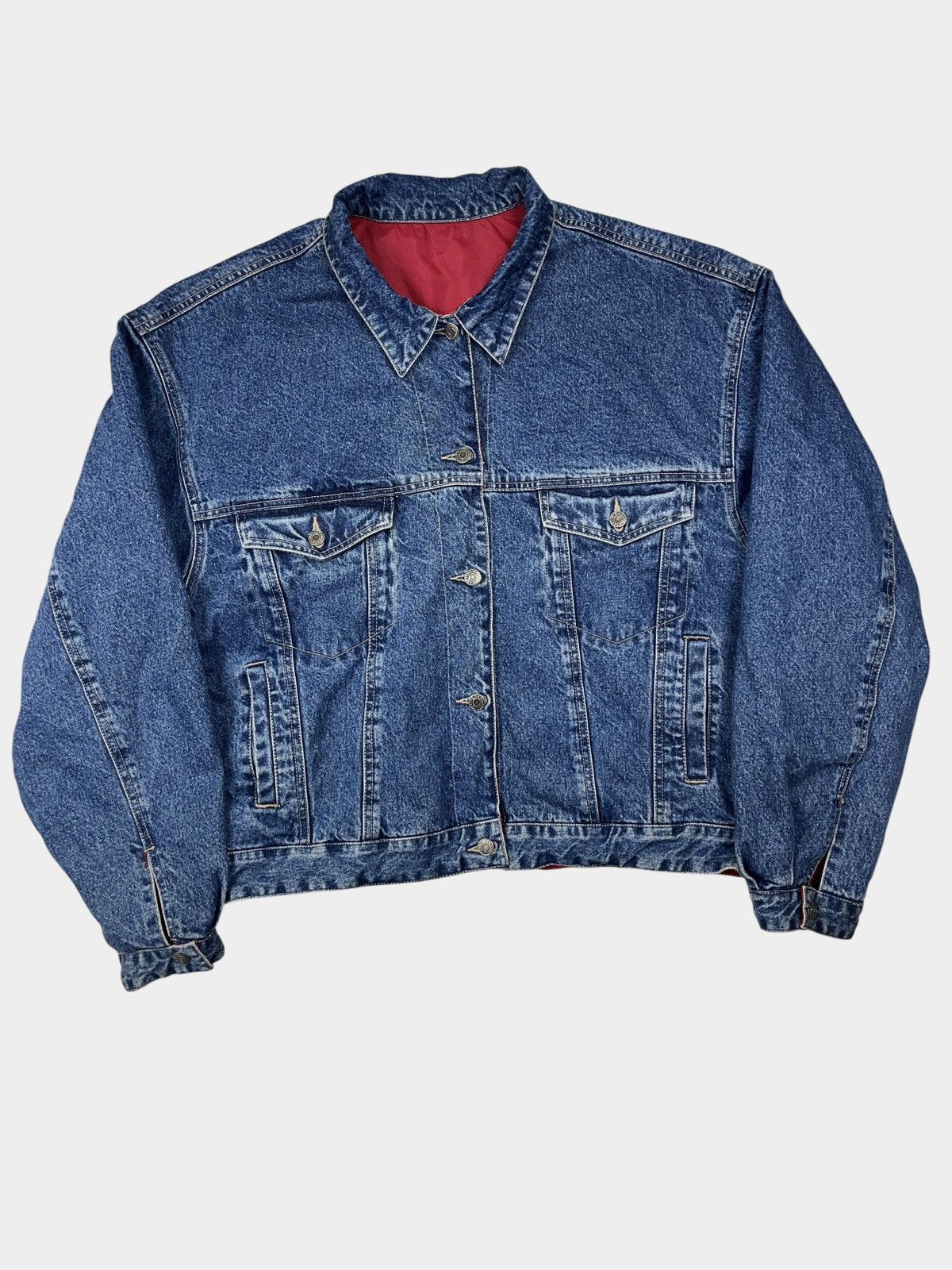 Gap Vintage 90s Gap Reversible Oversized Denim Jacket Trucker Size US XL / EU 56 / 4 - 1 Thumbnail