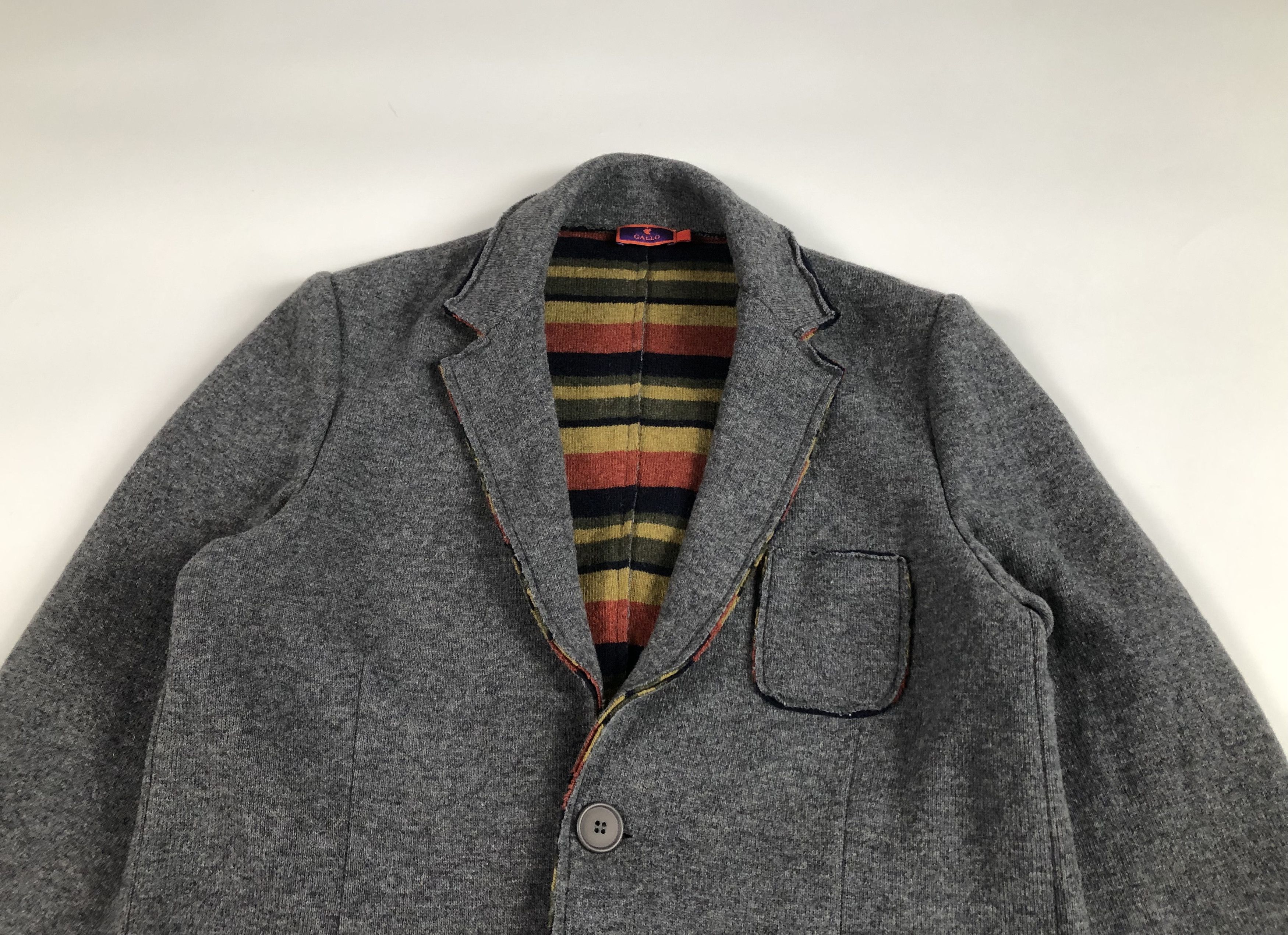 Other Gallo Wool-Blend Unfinished Edges Blazer Size 52R - 7 Thumbnail