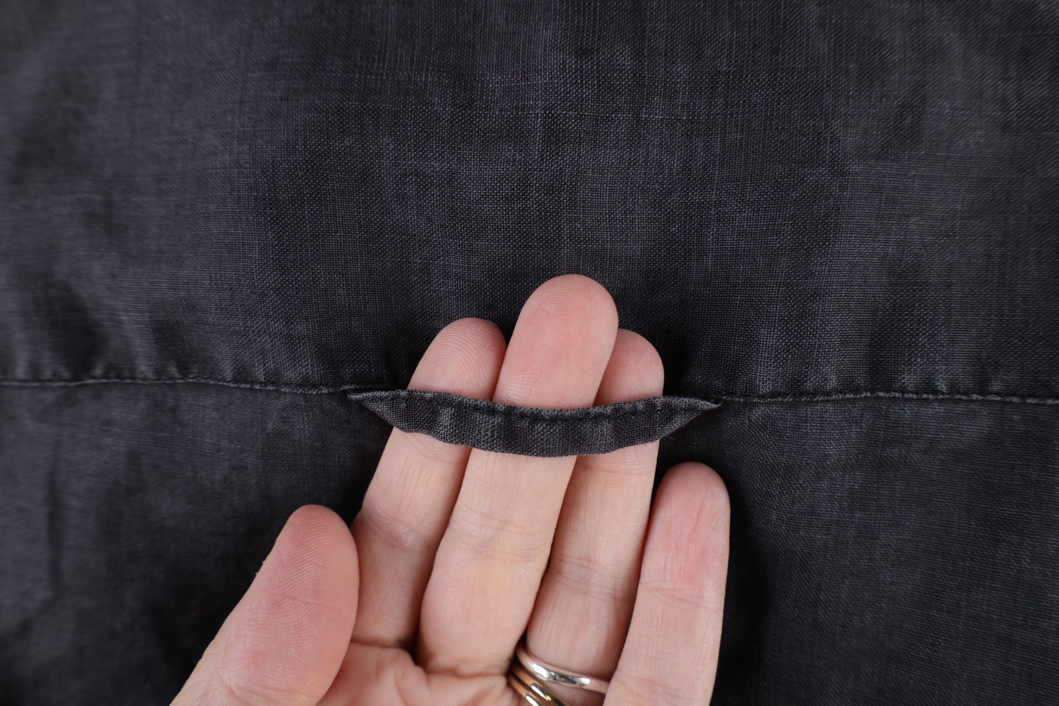 Vintage Vintage 90s Streetwear Looped Collar Button Shirt Black Size US XXL / EU 58 / 5 - 12 Thumbnail