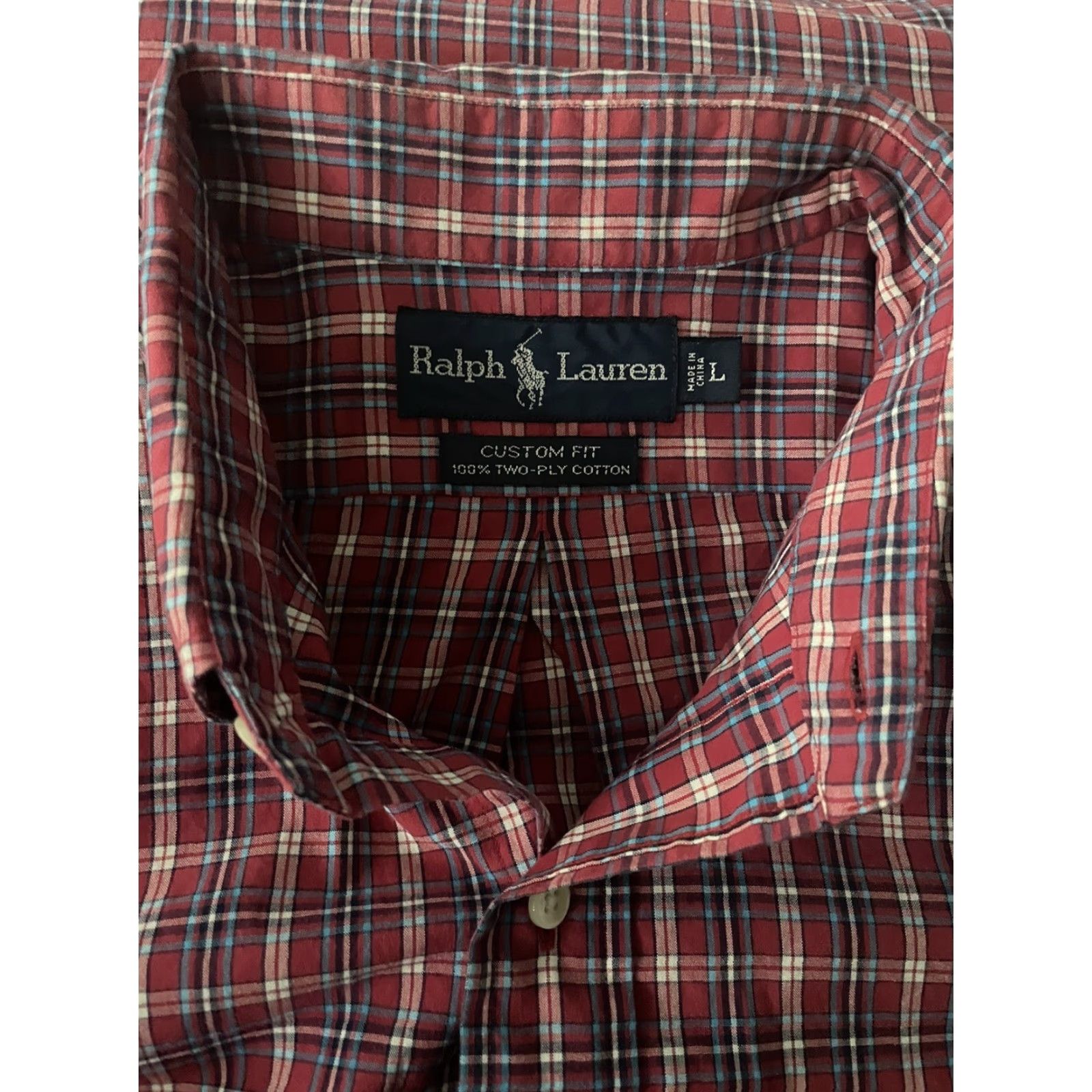 Ralph Lauren Ralph Lauren Custom Fit Red Long Sleeve Button Down Shirt Mens L Size US L / EU 52-54 / 3 - 5 Thumbnail