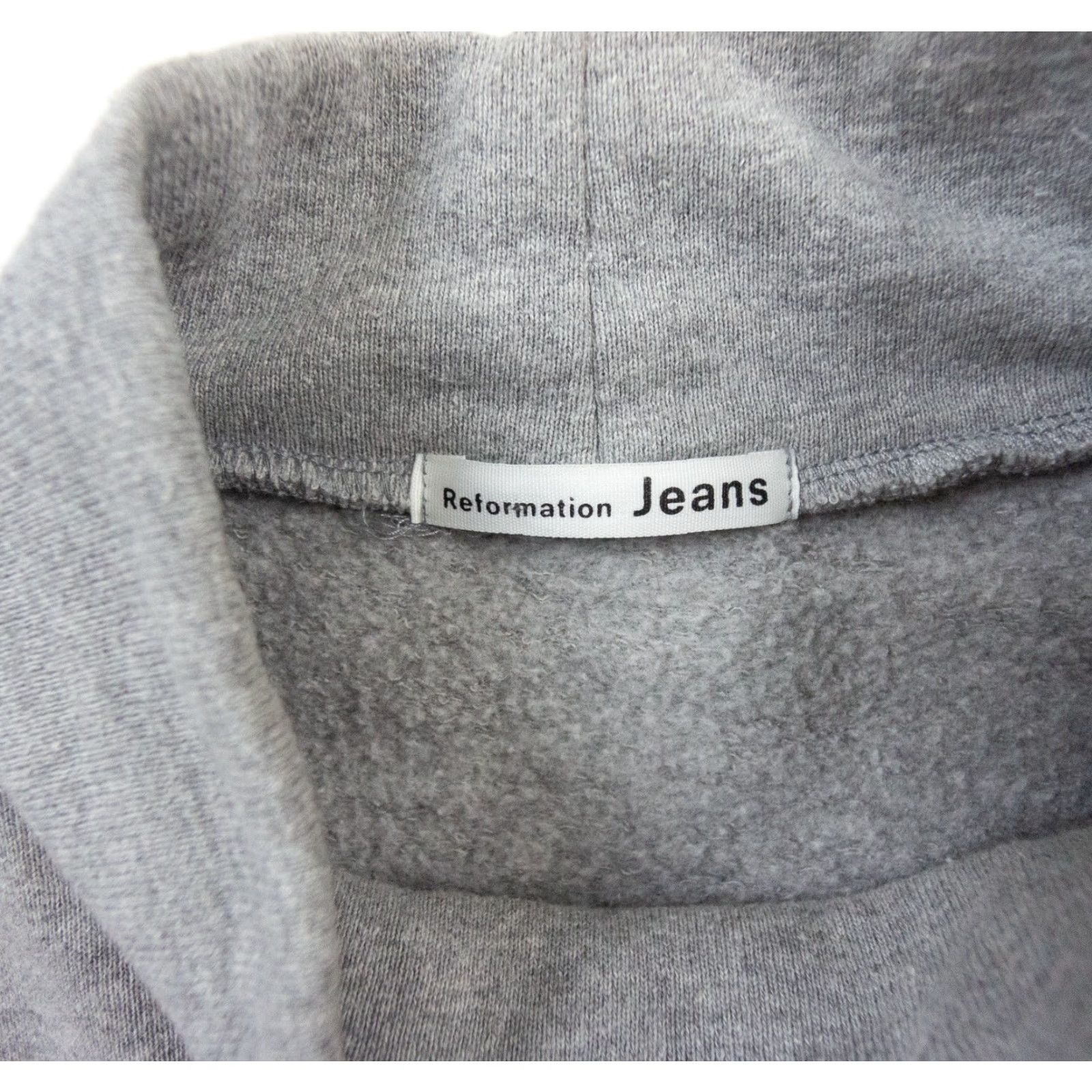 Reformation Reformation Brand Womens Dress Sweatshirt Small Gray Mock Neck Pullover Cozy Casual Travel Knee Length Long Sleeve Cotton Polyester Fleece Size S / US 4 / IT 40 - 4 Thumbnail