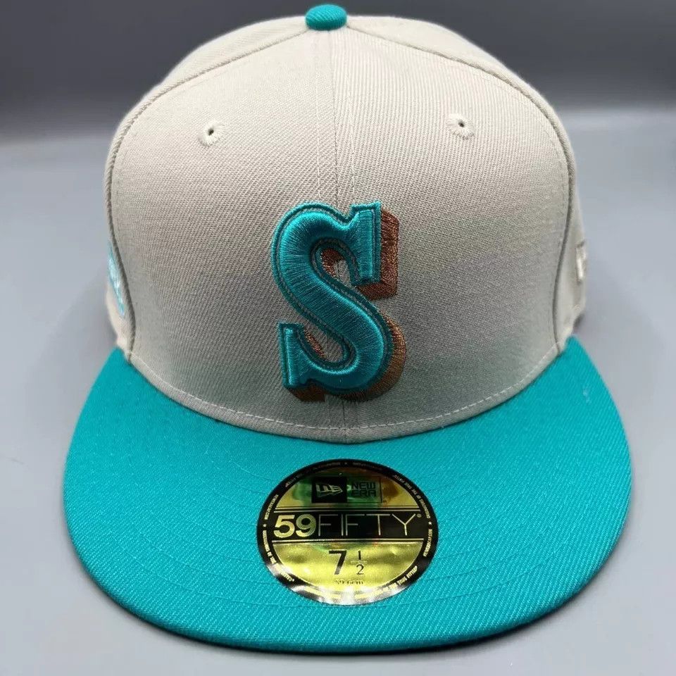 New Era Seattle Mariners Hat Men 7 1/2 59Fifty New Era Fitted Cap Size ONE SIZE - 2 Thumbnail