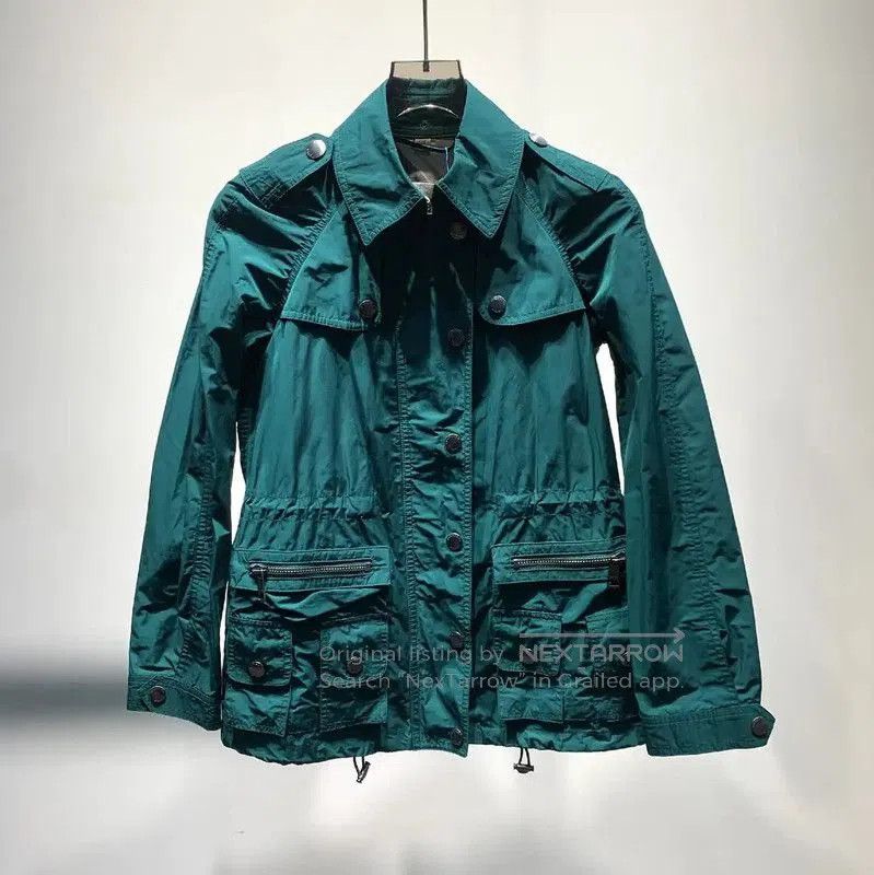 Burberry Burberry Green Cotton Women's Trench Coat. Size XXS / US 00 / IT 34 - 1 Thumbnail