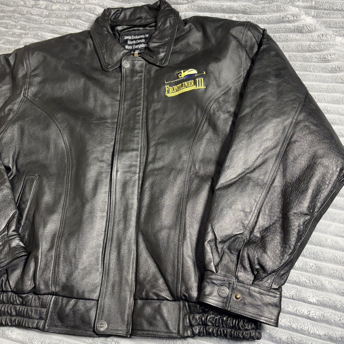 Oscar Piel Oscar Piel Frontliner III Morris Cerullo Leather Jacket Size US XL / EU 56 / 4 - 17 Thumbnail