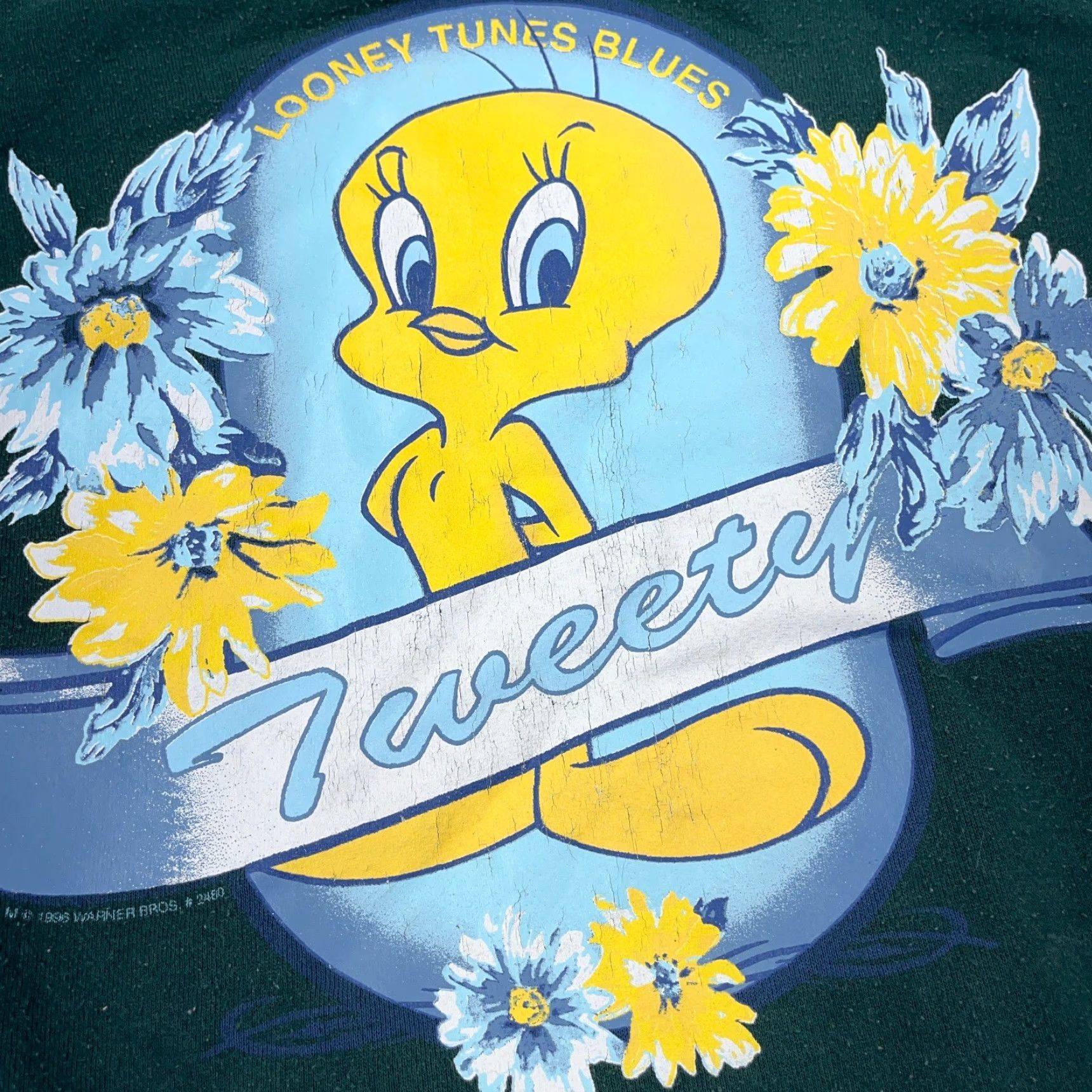 Vintage VINTAGE Looney Tunes Sweatshirt Women 2XL Green Tweety Bird Logo Graphic Print Sweatshirt Size XXL / US 16-18 / IT 52-54 - 3 Thumbnail