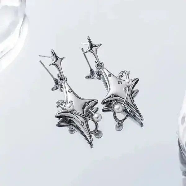 Jewelry Y2K Star Drop Earring Size ONE SIZE - 2 Thumbnail