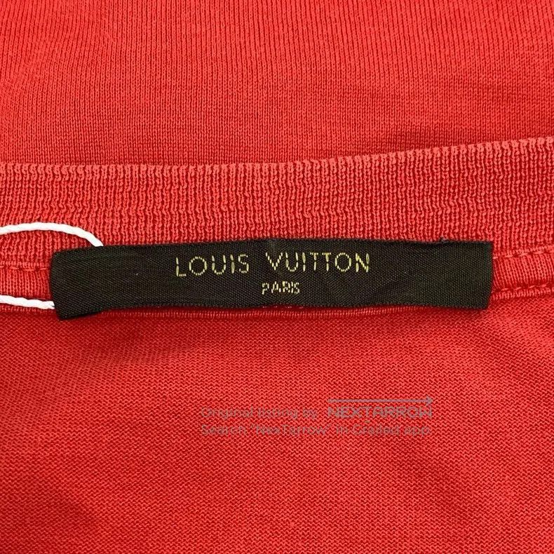Louis Vuitton Louis Vuitton Red Logo Embroidered T. Size US S / EU 44-46 / 1 - 5 Thumbnail