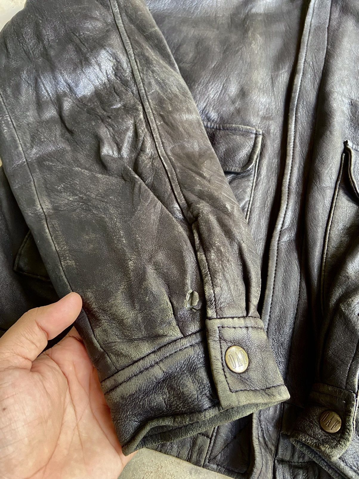 Leather Vintage DAF leather jacket Size US M / EU 48-50 / 2 - 6 Thumbnail
