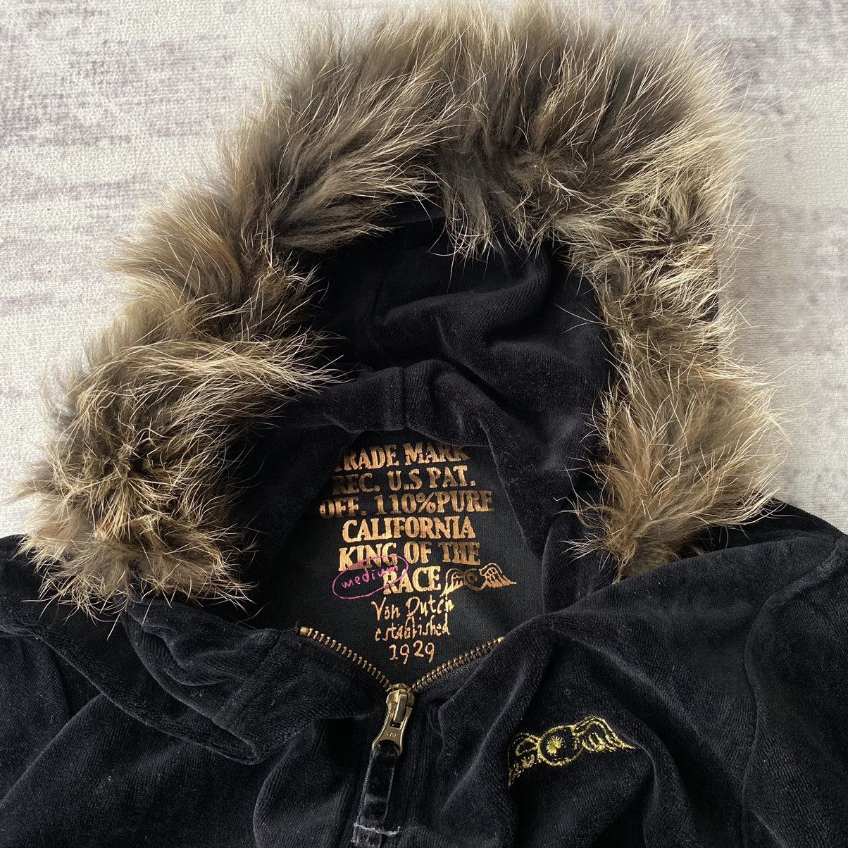If Six Was Nine × Le Grande Bleu (L.G.B.) × Von Dutch Von Dutch Raccoon Fur Zipper Hoodie Size US XS / EU 42 / 0 - 6 Thumbnail