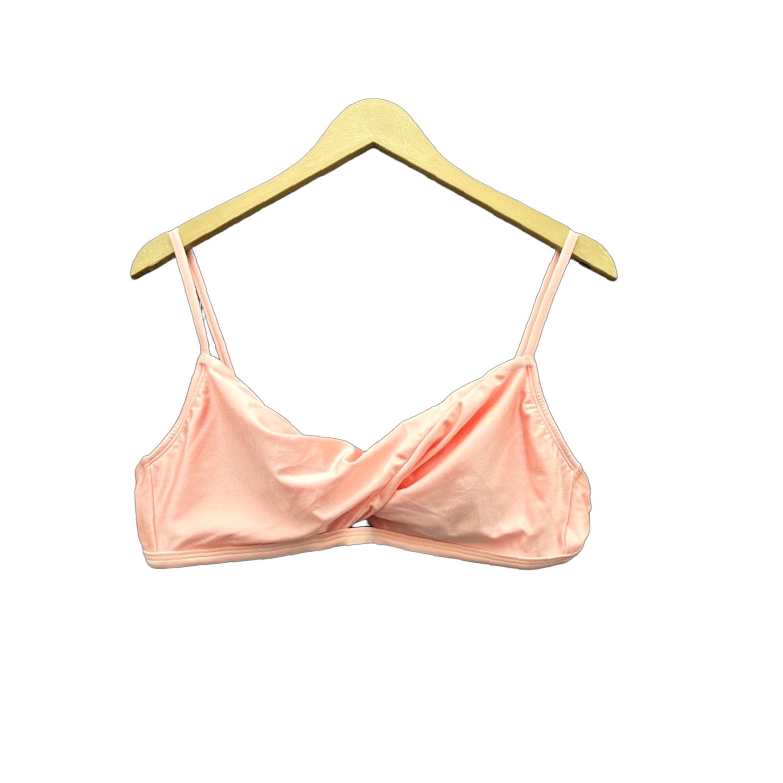 Vintage Xhilaration Bikini Top XL Juniors Twist Front Spaghetti Strap Pink Shinny Size XL / US 12-14 / IT 48-50 - 1 Thumbnail
