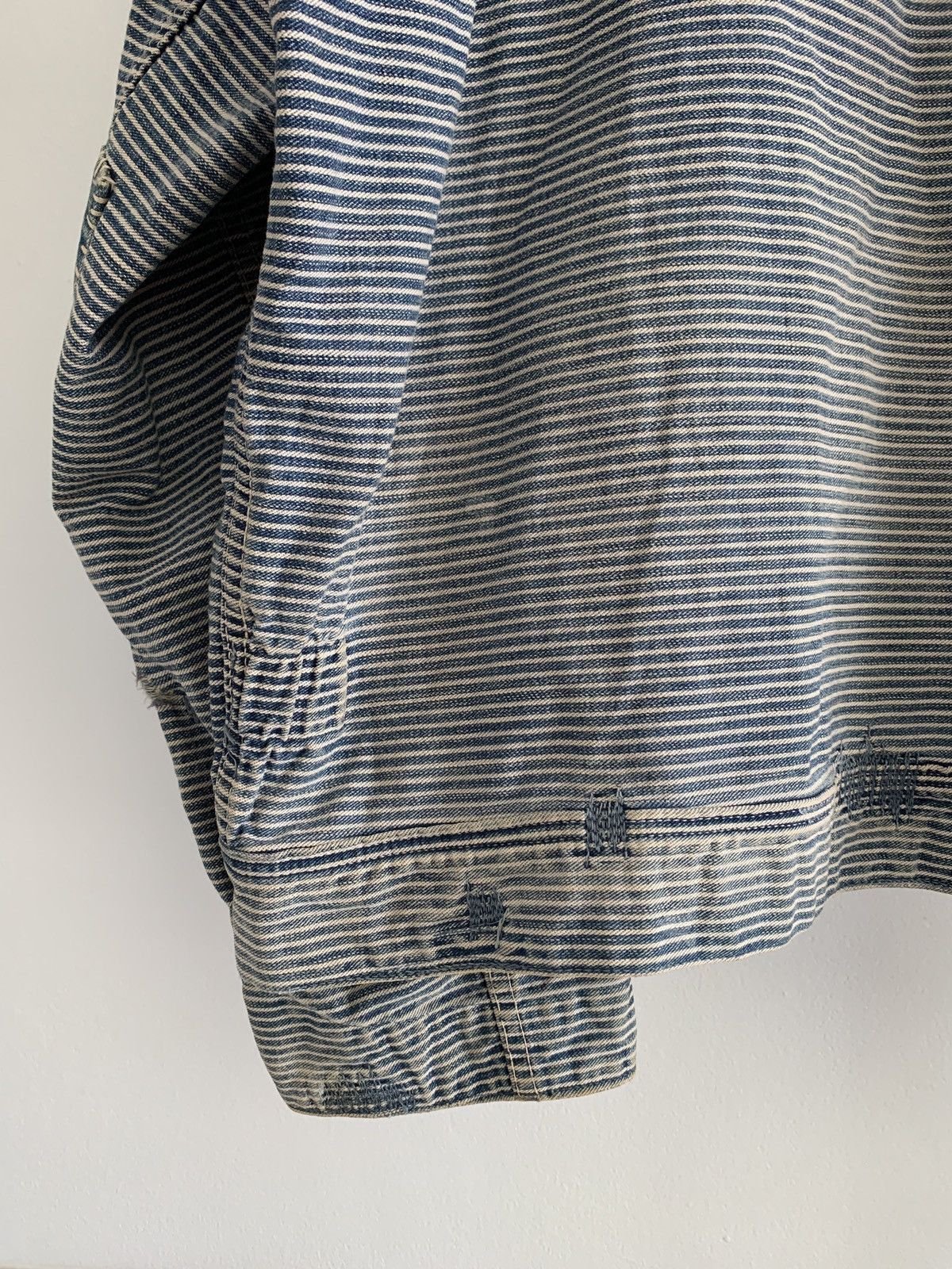 Kapital Kountry Kapital Indigo Stripe Button Patch Zip Jacket Size US M / EU 48-50 / 2 - 15 Thumbnail