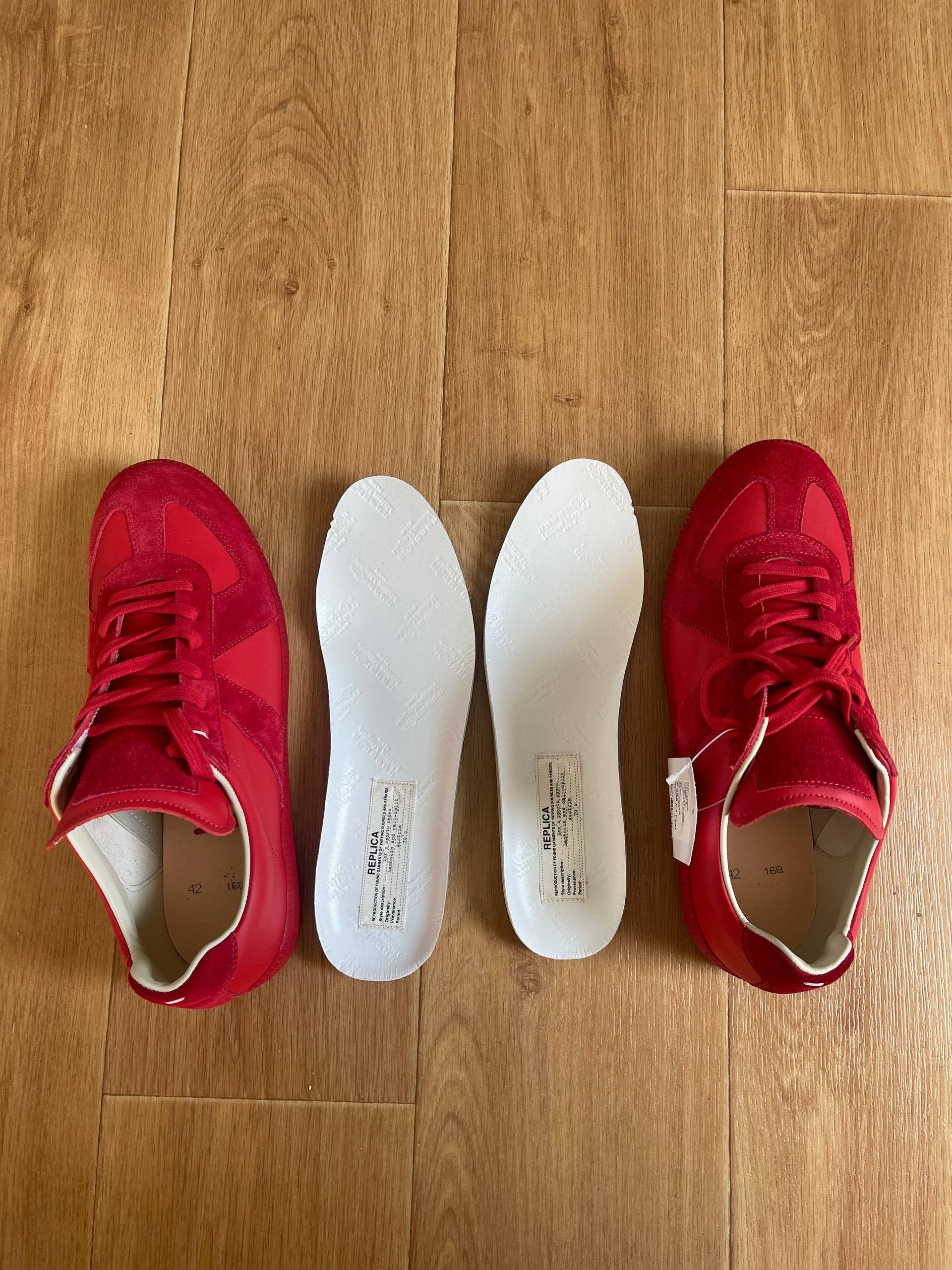 Maison Margiela Maison Martin Margiela MMM Low tTop Replica Red Sneaers Sz42 Size US 9 / EU 42 - 13 Thumbnail