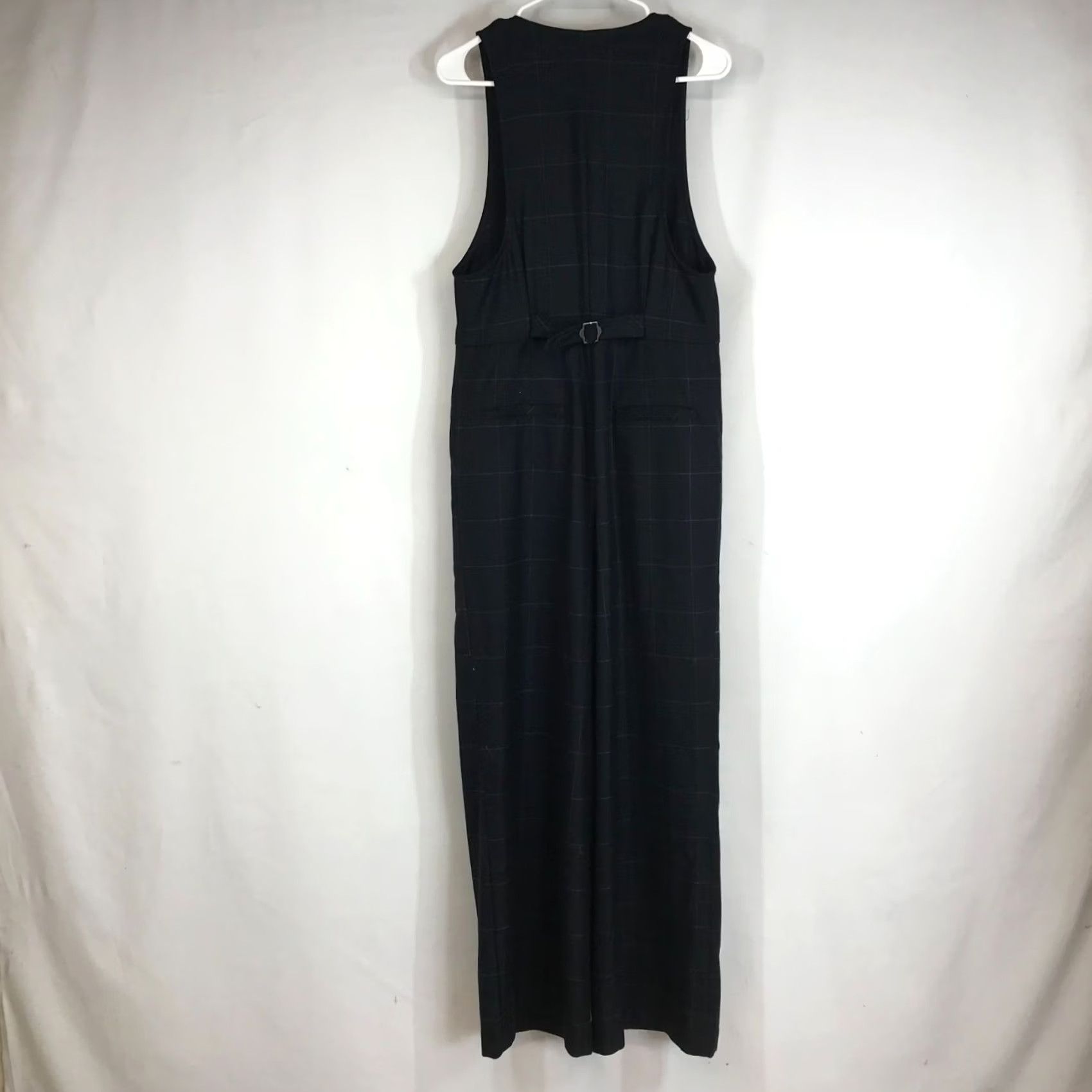 Free People FREE PEOPLE WOMEN'S One-Piece Jumpsuit BLACK Sleeveless Button Pleated Pockets 6 Size 28" / US 6 / IT 42 - 4 Thumbnail