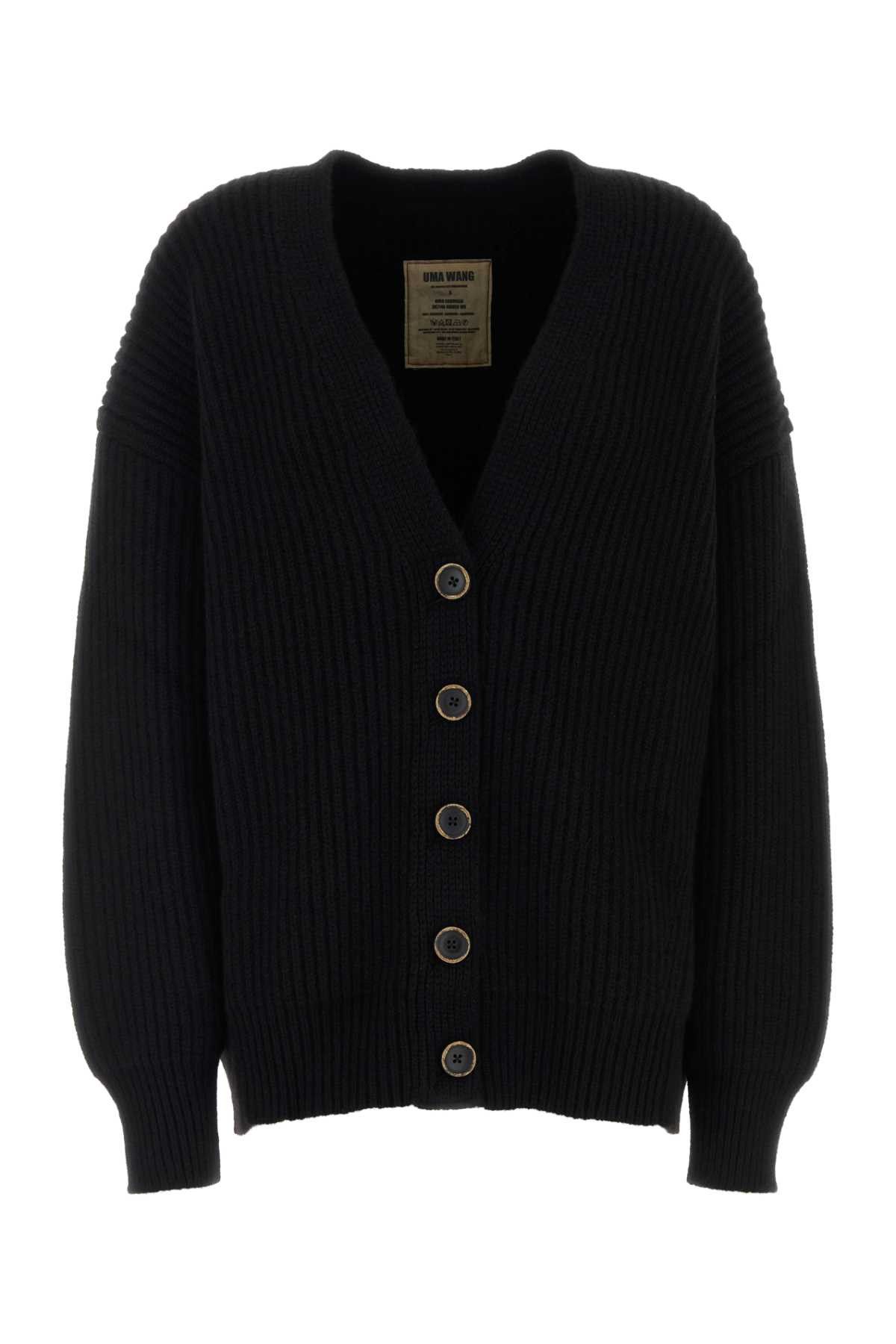 Uma Wang Black Cashmere Oversize Cardigan Size M / US 6-8 / IT 42-44 - 1 Thumbnail