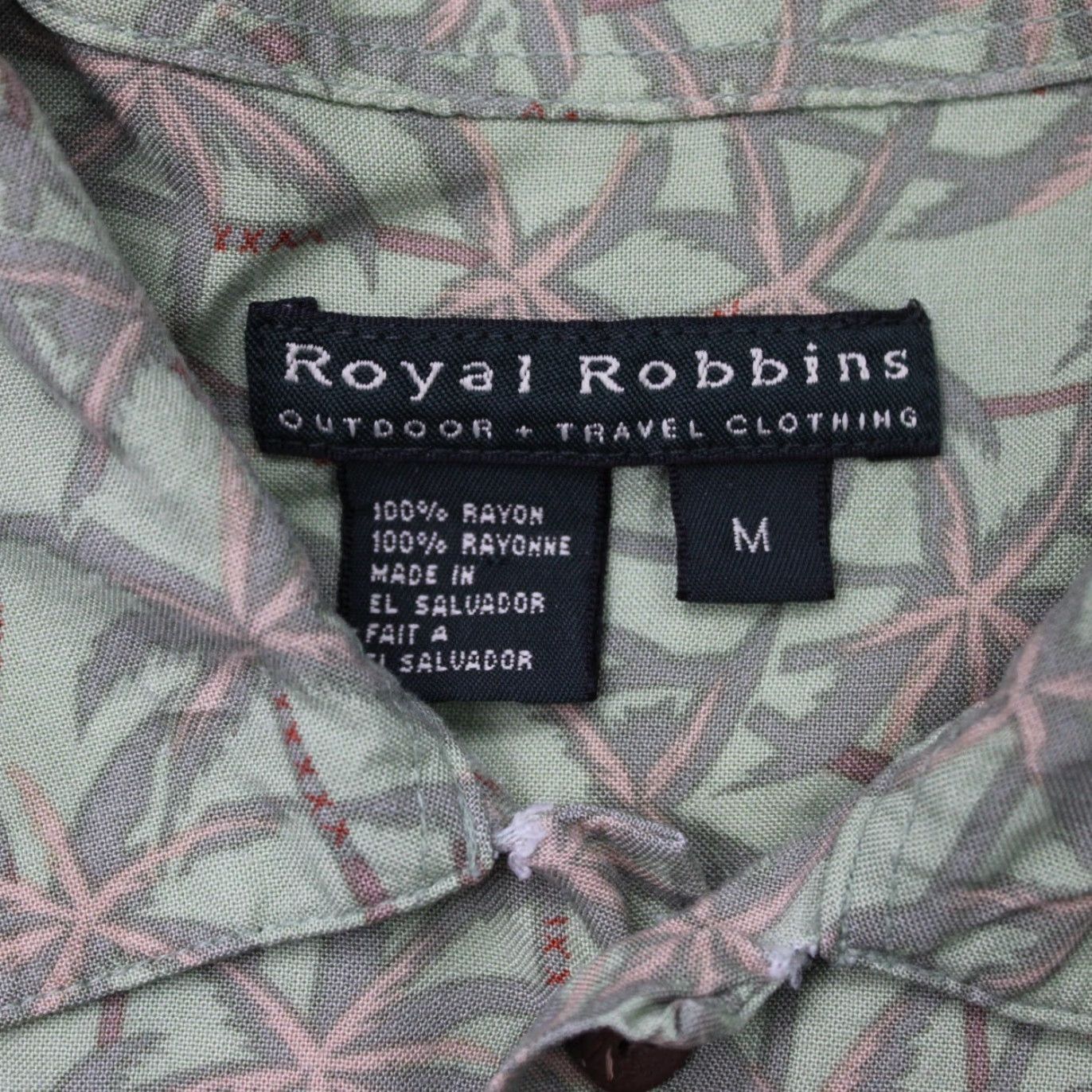 Royal Robbins Royal Robbins Shirt Mens Medium Green Floral 100% Rayon Short Sleeve Button Up Size US M / EU 48-50 / 2 - 7 Thumbnail